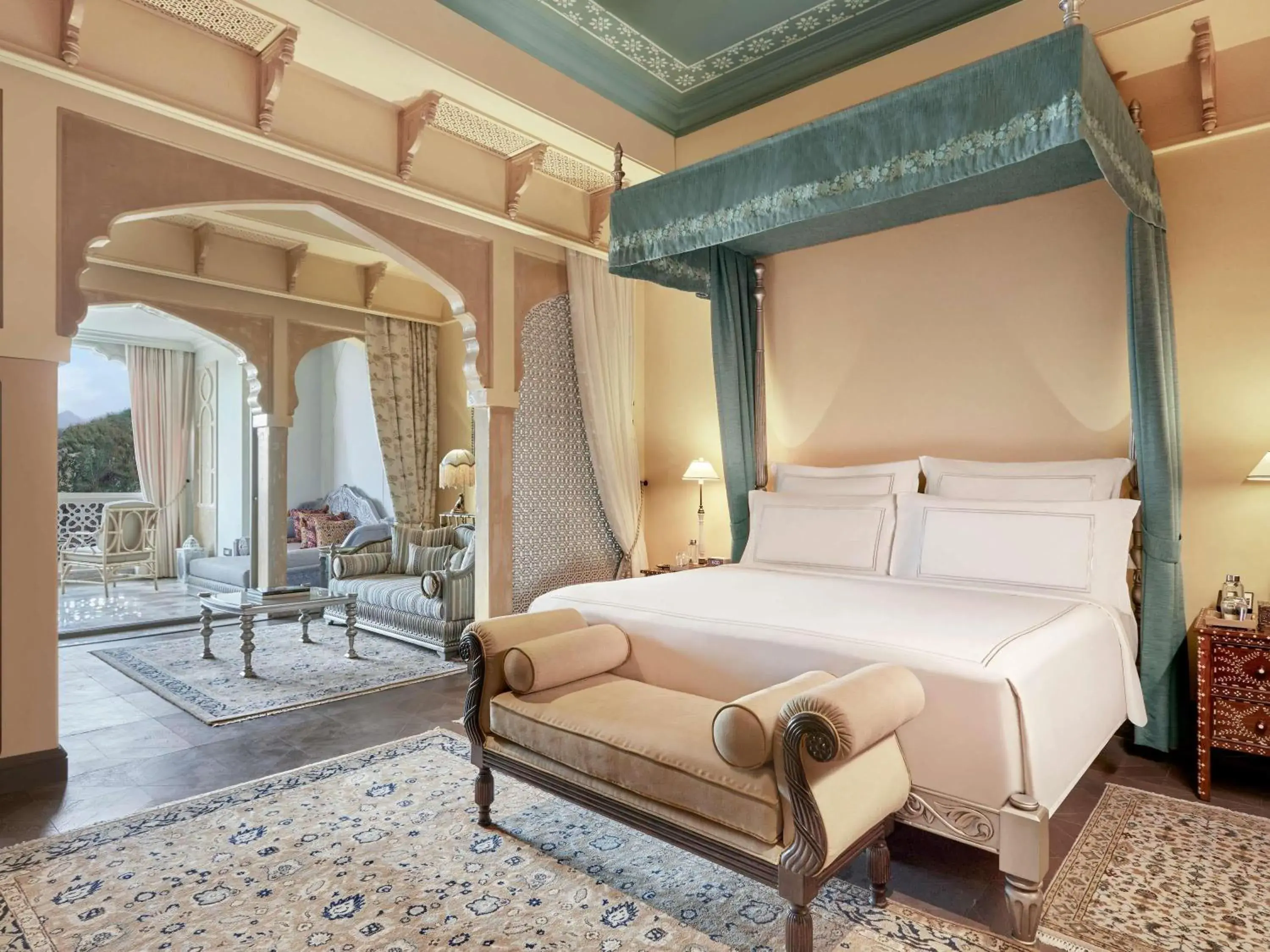 Bedroom, Bed in Raffles Jaipur Bedroom, Bed in Raffles Jaipur