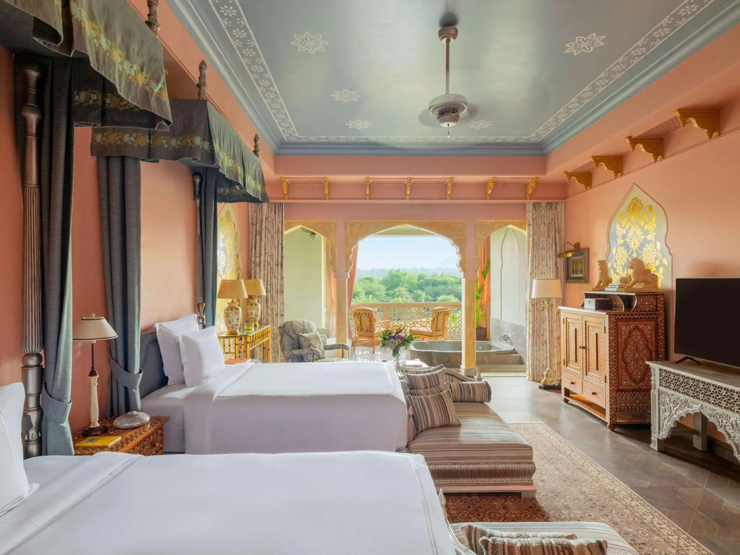 Bedroom, Bed in Raffles Jaipur Bedroom, Bed in Raffles Jaipur