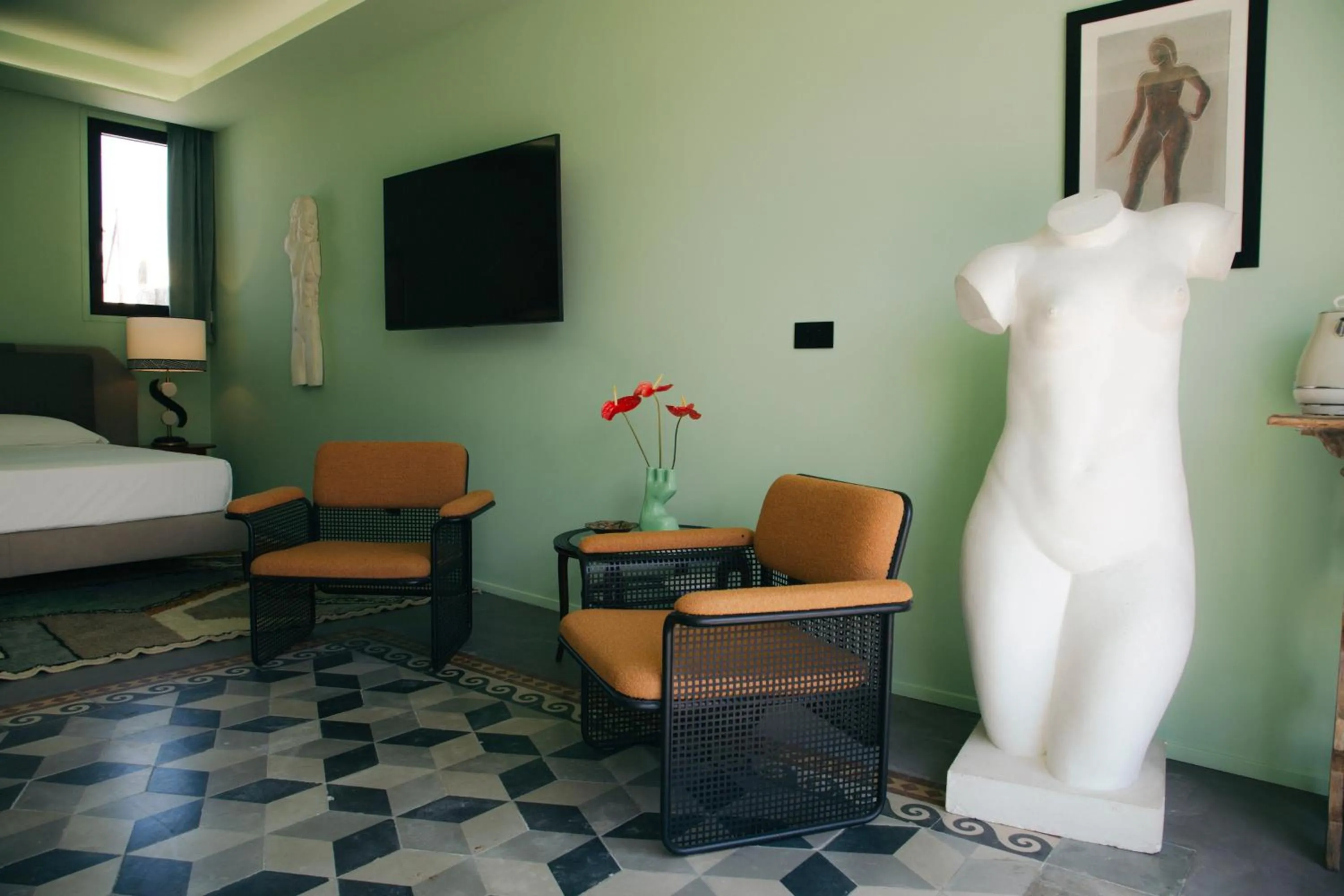 Seating area, Bed in Fiermonte Museum by La Fiermontina