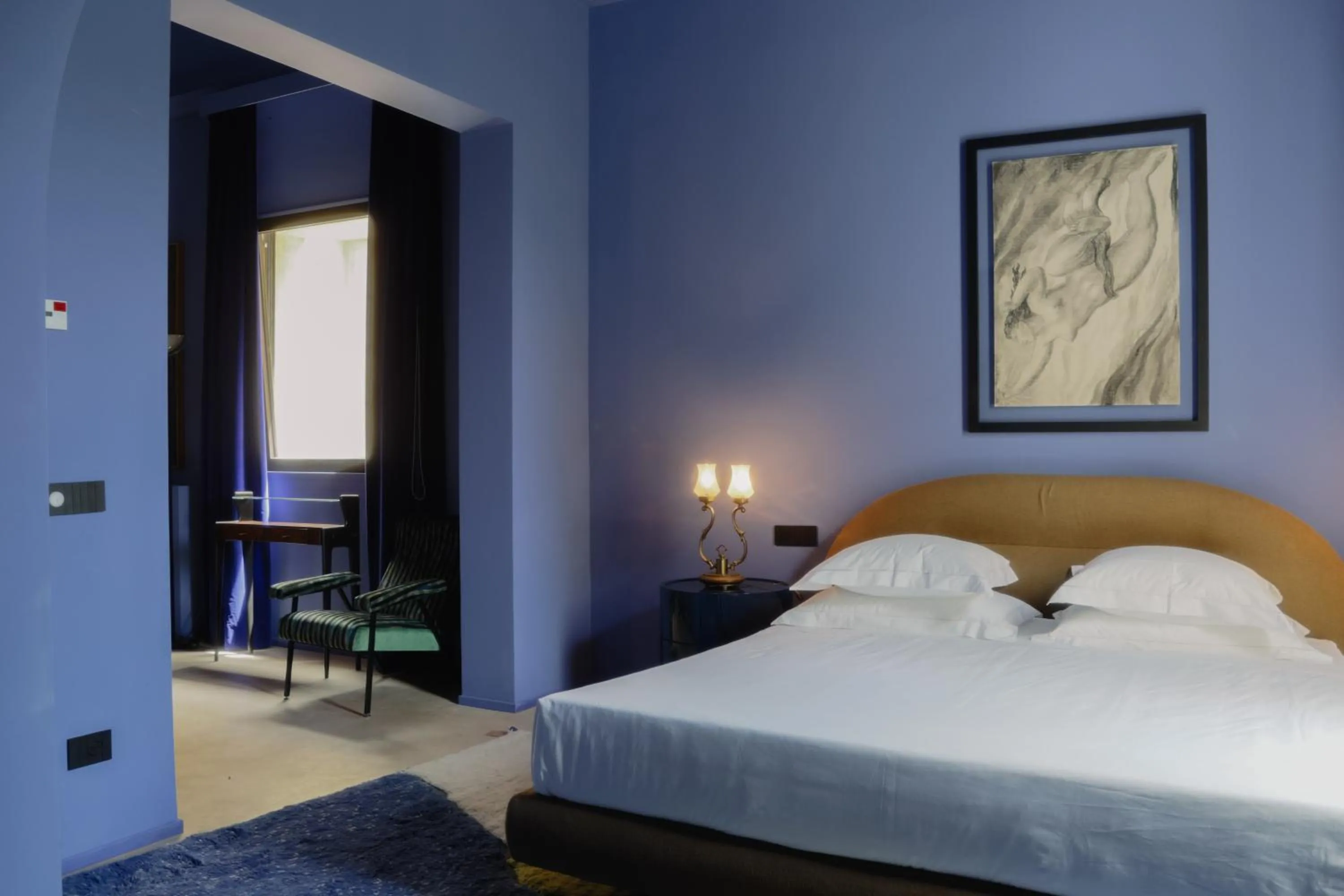 Bed in Fiermonte Museum by La Fiermontina