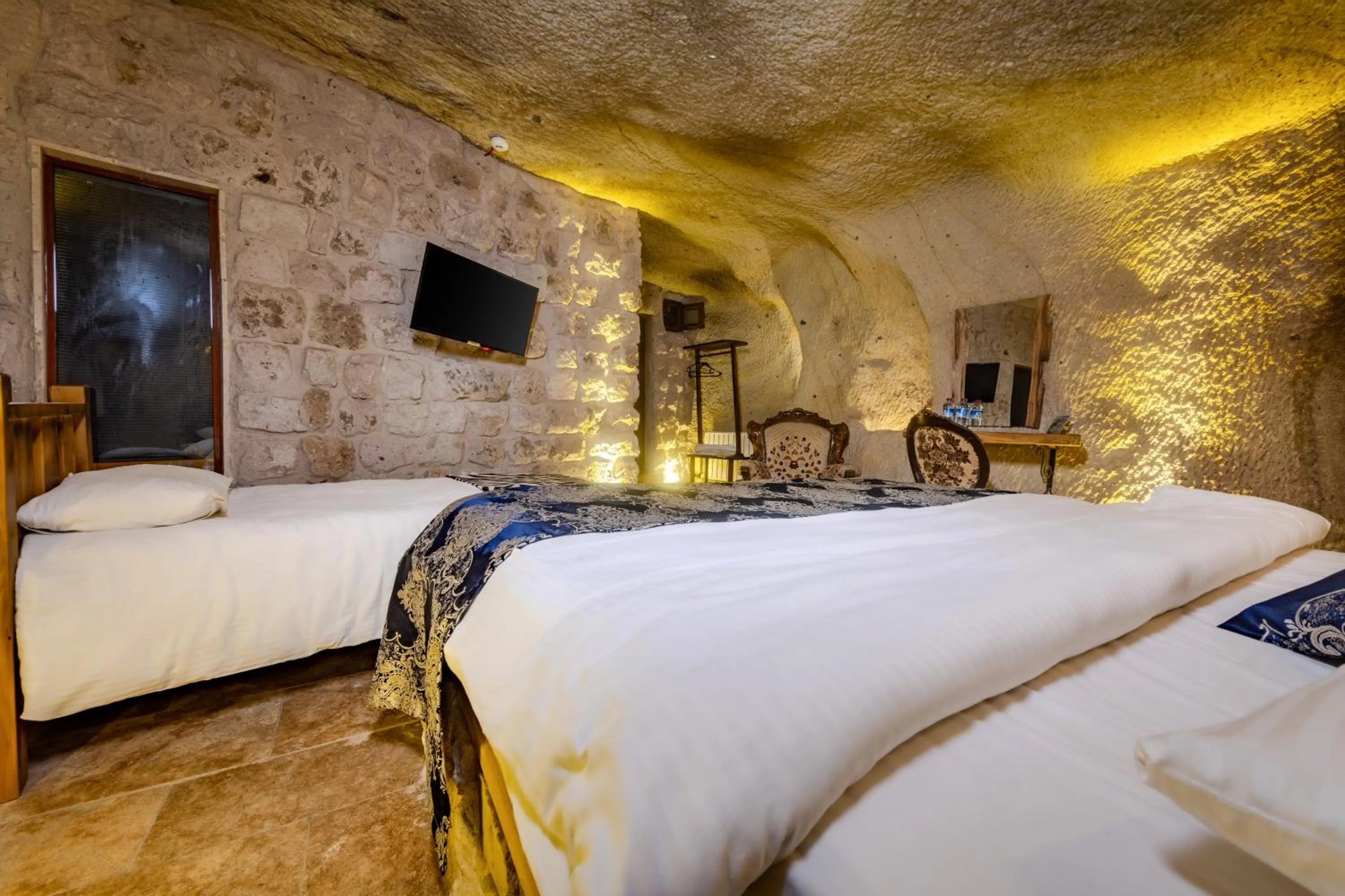 Bed in Lubberona Cave Cappadocia