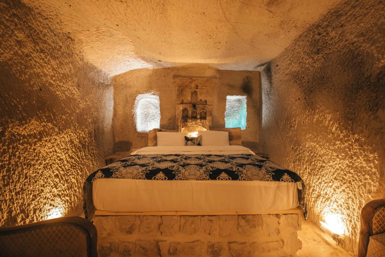 Bed in Lubberona Cave Cappadocia