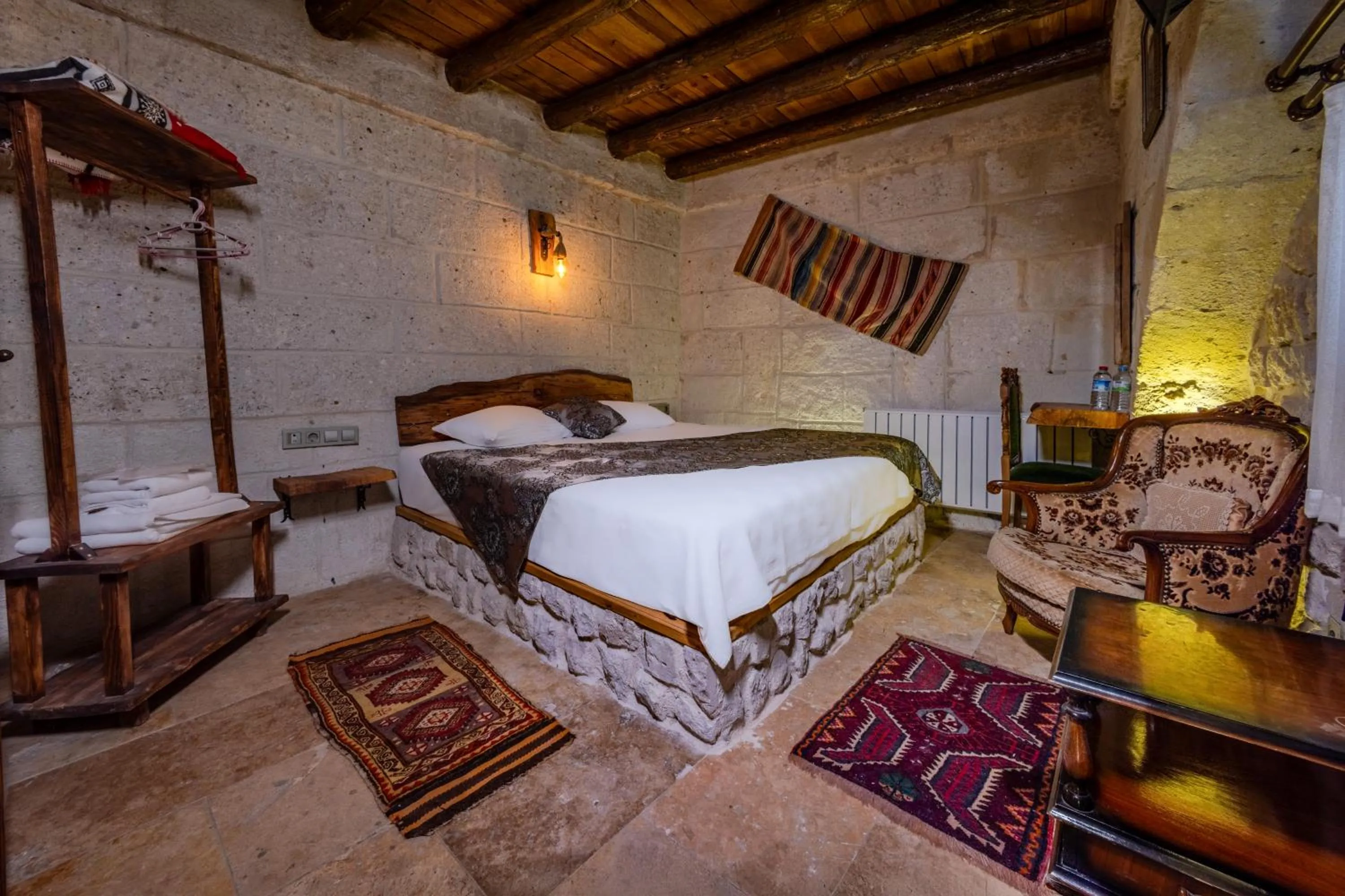 Bed in Lubberona Cave Cappadocia