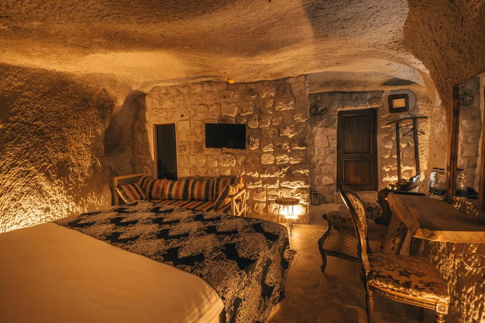 Bed in Lubberona Cave Cappadocia