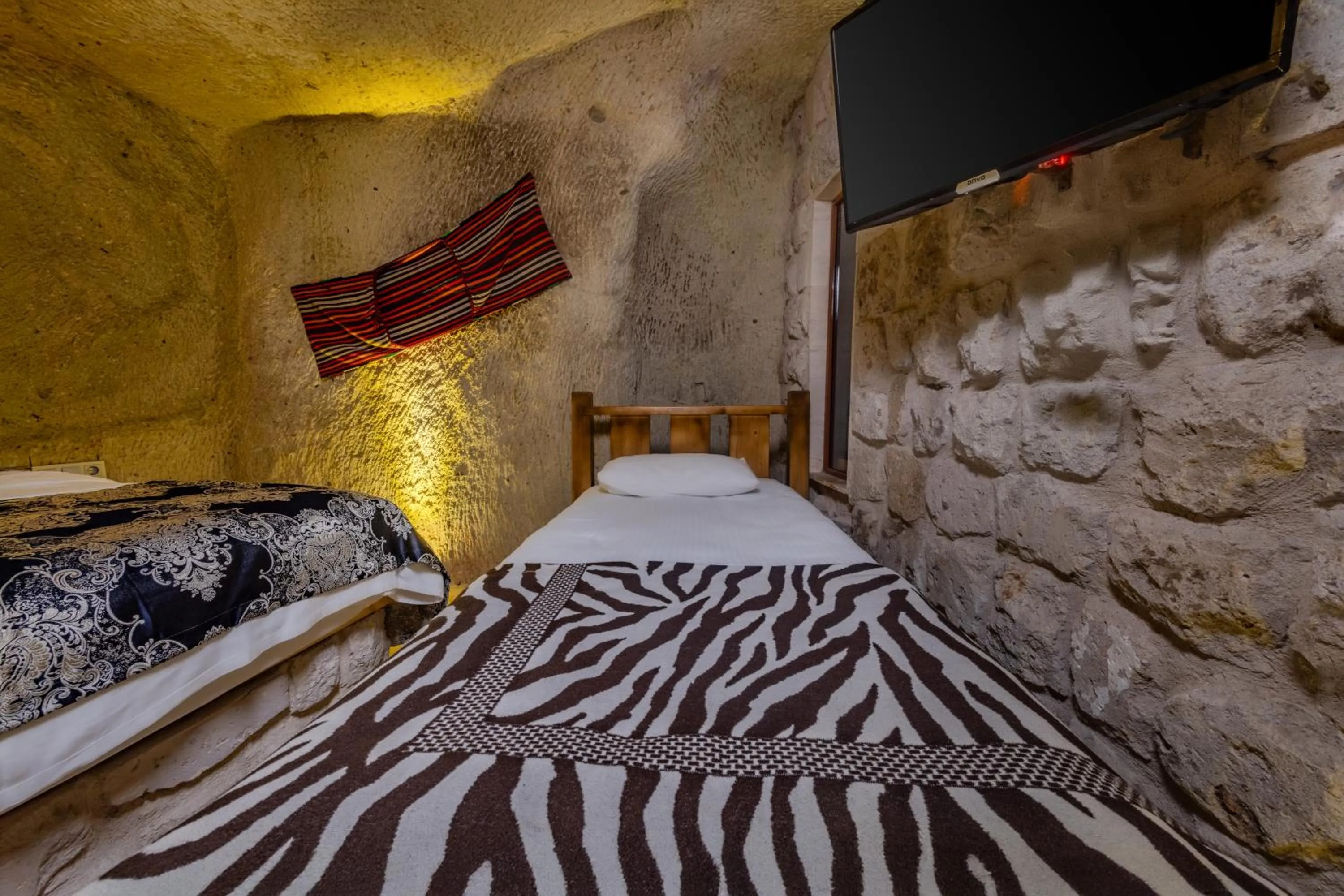 Bed in Lubberona Cave Cappadocia