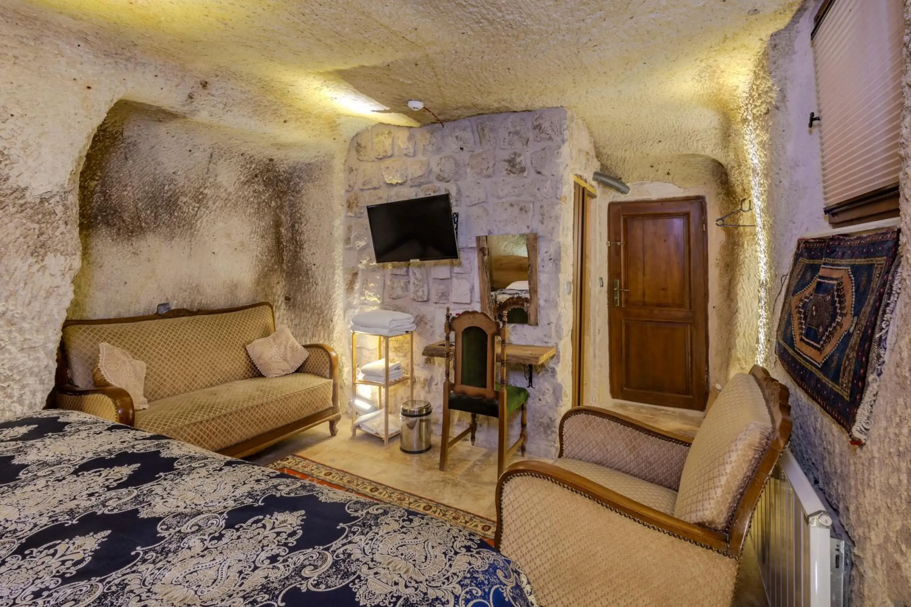 Bed in Lubberona Cave Cappadocia Bed in Lubberona Cave Cappadocia