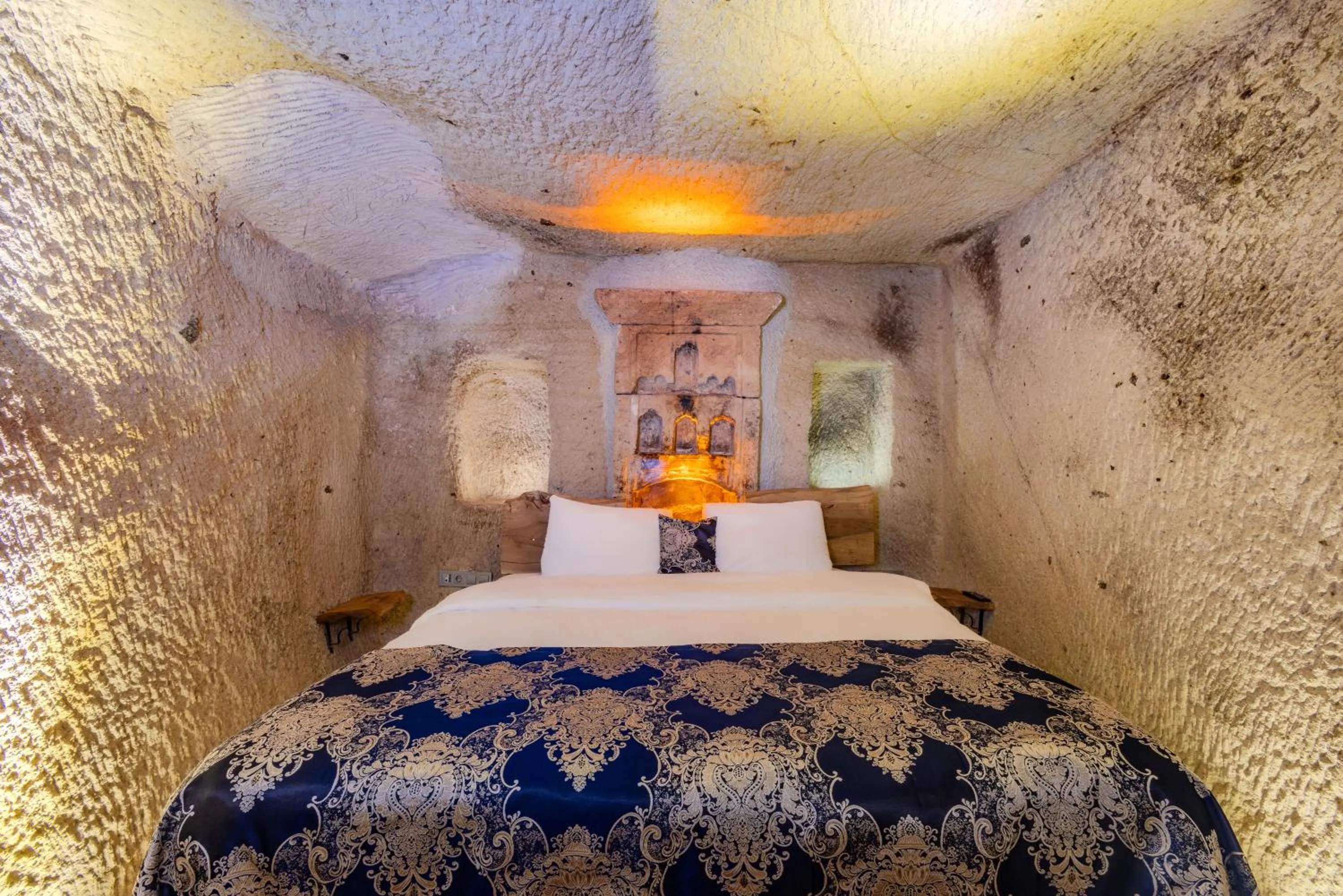 Bed in Lubberona Cave Cappadocia