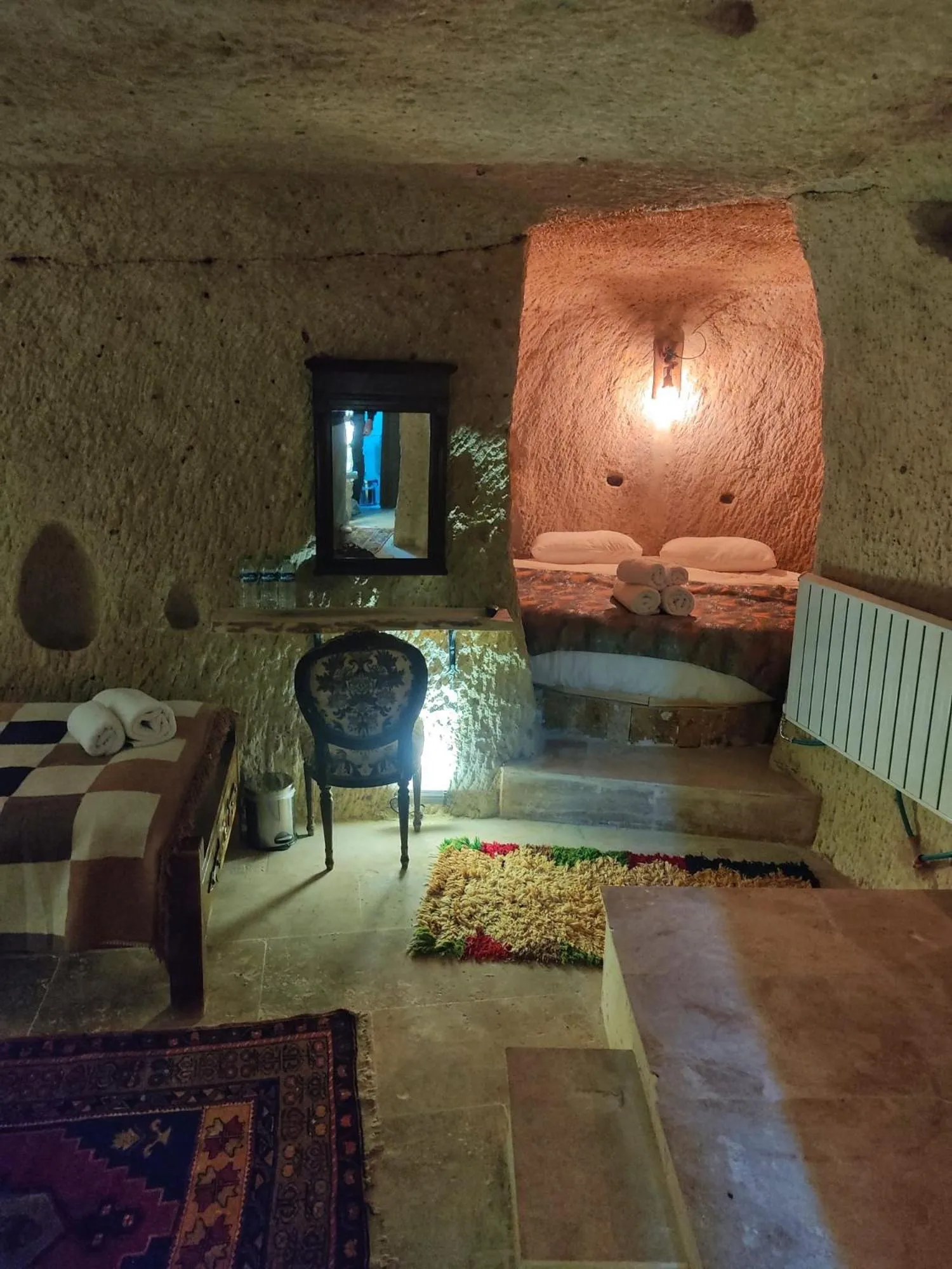 Bed in Lubberona Cave Cappadocia