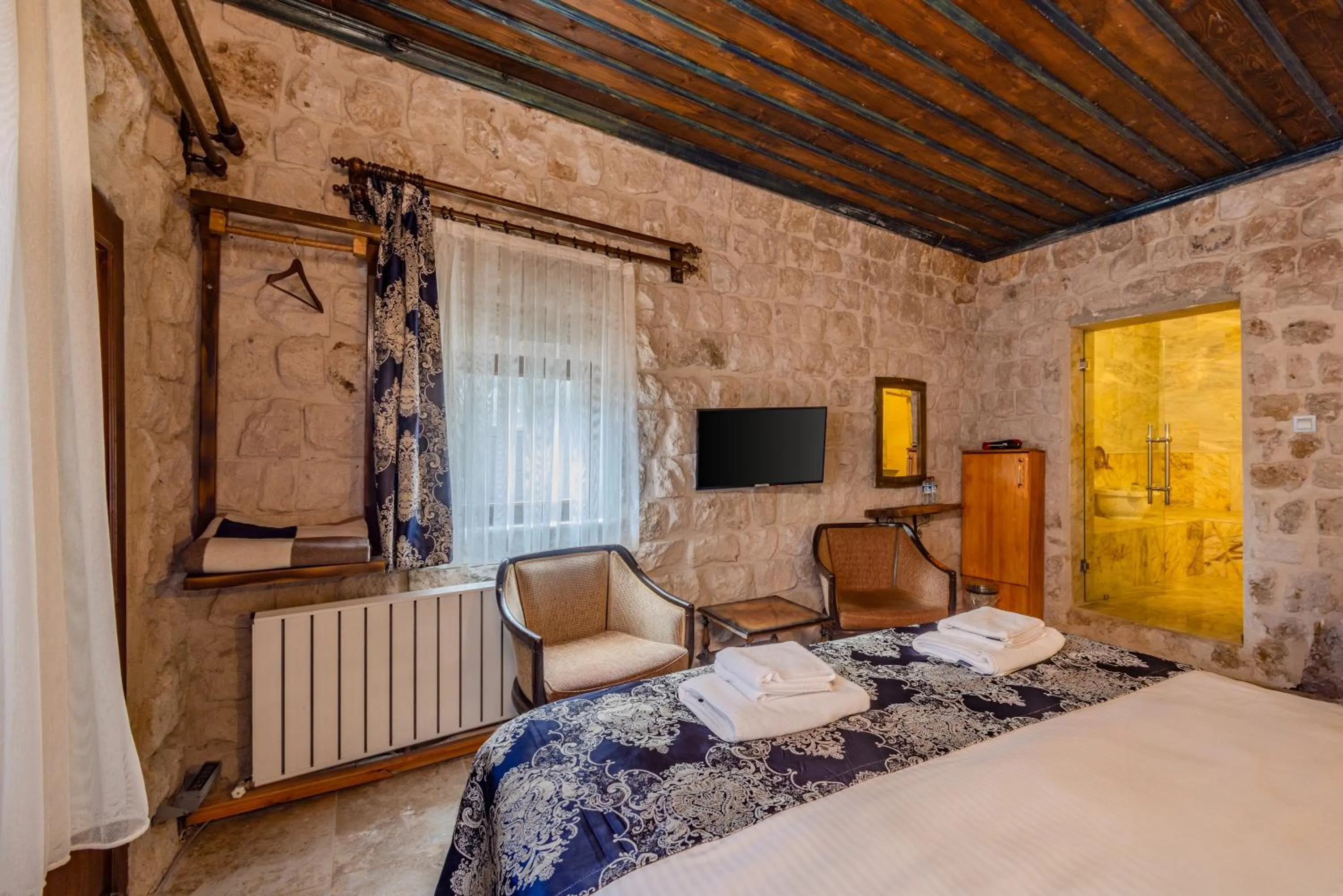 Bed in Lubberona Cave Cappadocia