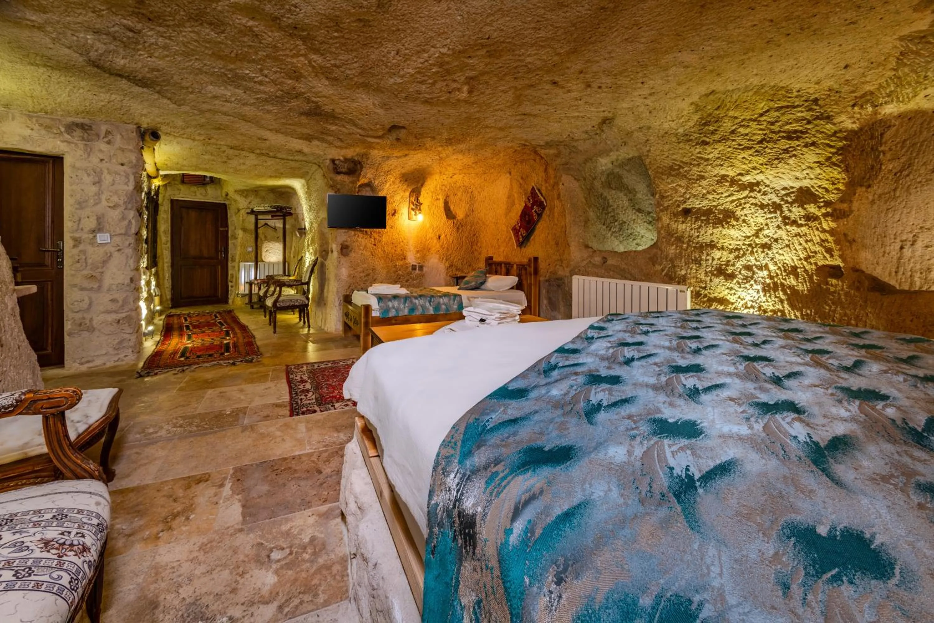 Bed in Lubberona Cave Cappadocia