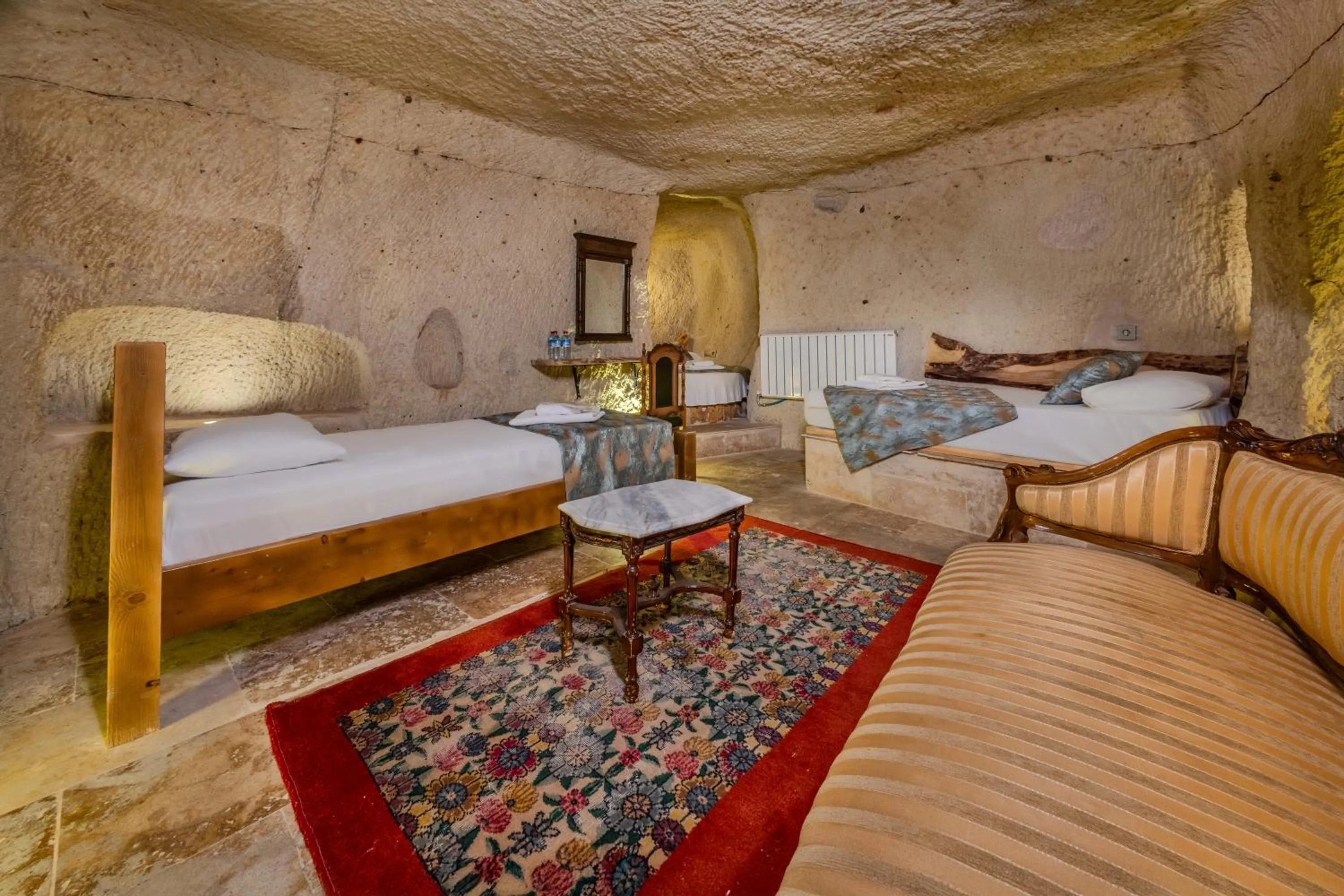 Bed in Lubberona Cave Cappadocia