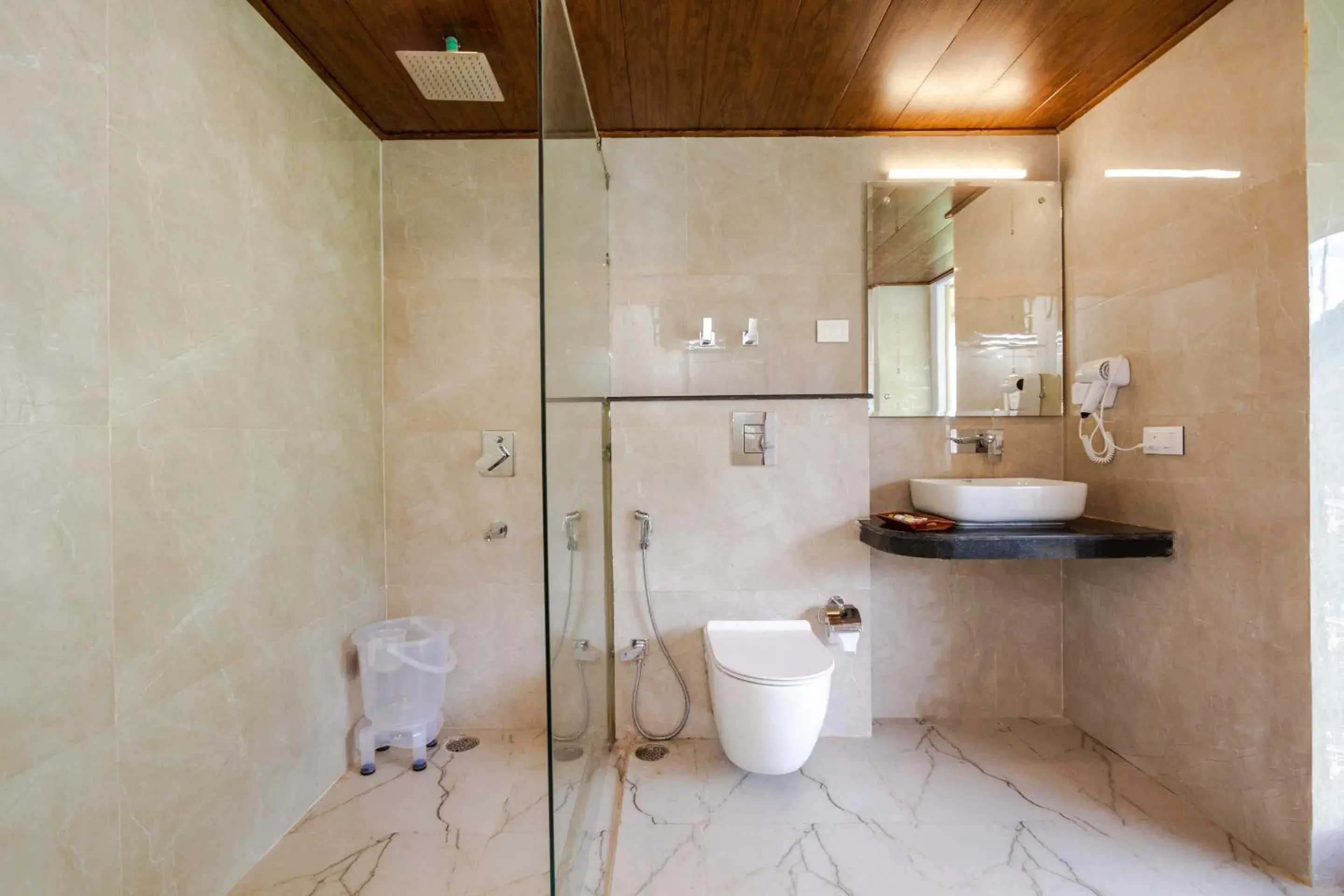 Bathroom in Tripli Hotels Namaste Manali Bathroom in Tripli Hotels Namaste Manali