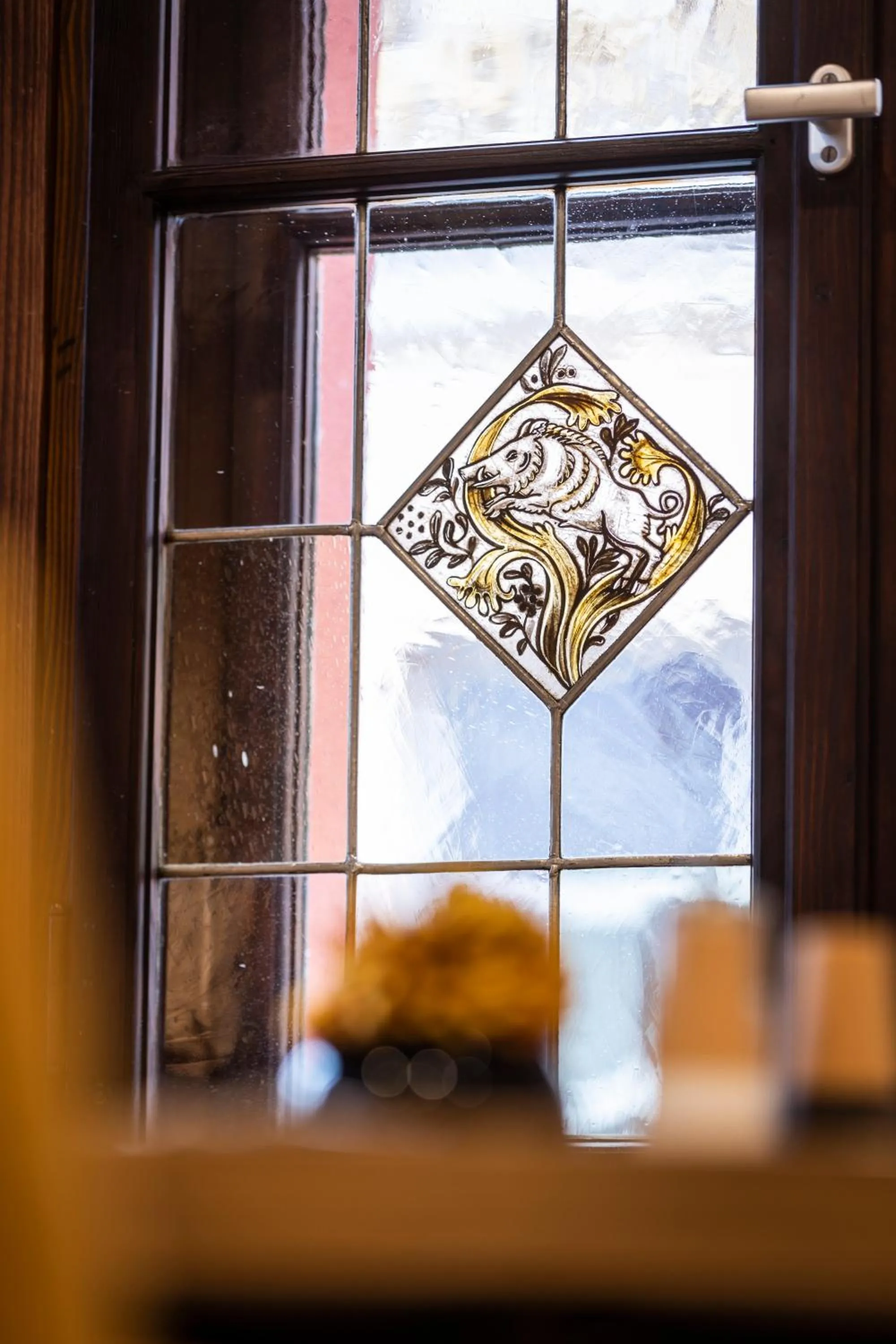 Decorative detail in Das Goldschläger Boutique Hotel