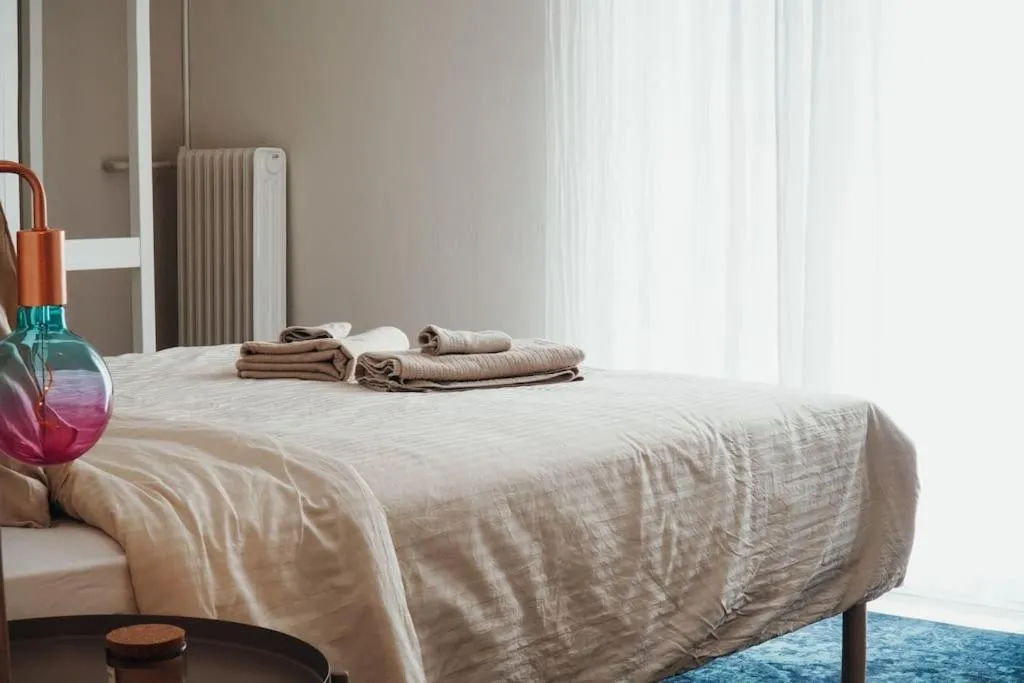 Bed in Charming Apartment in Keramikos