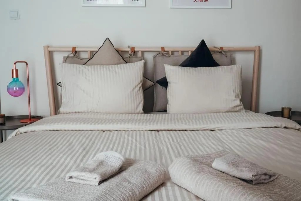 Bed in Charming Apartment in Keramikos