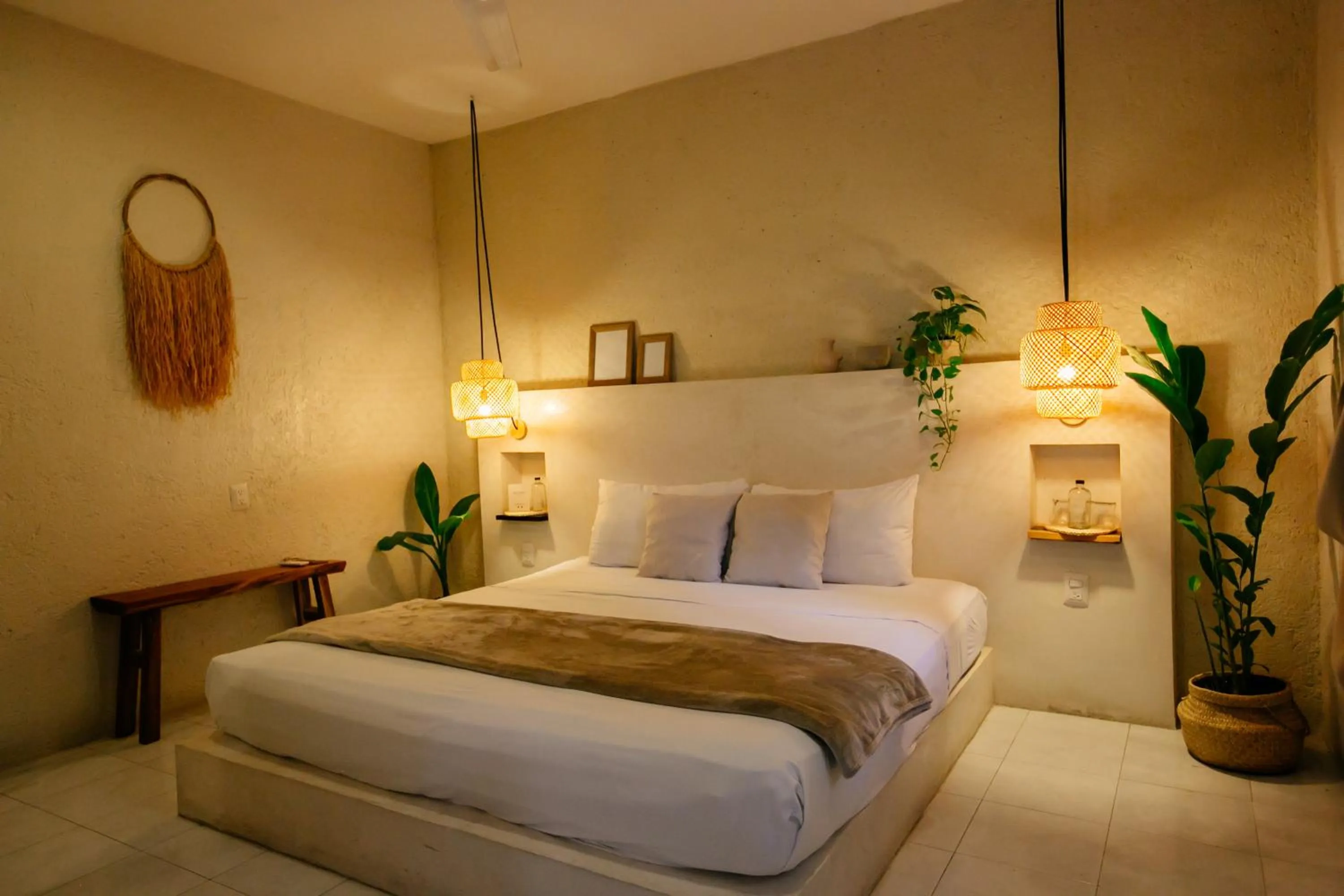 Bedroom, Bed in Hotel Noah Tulum