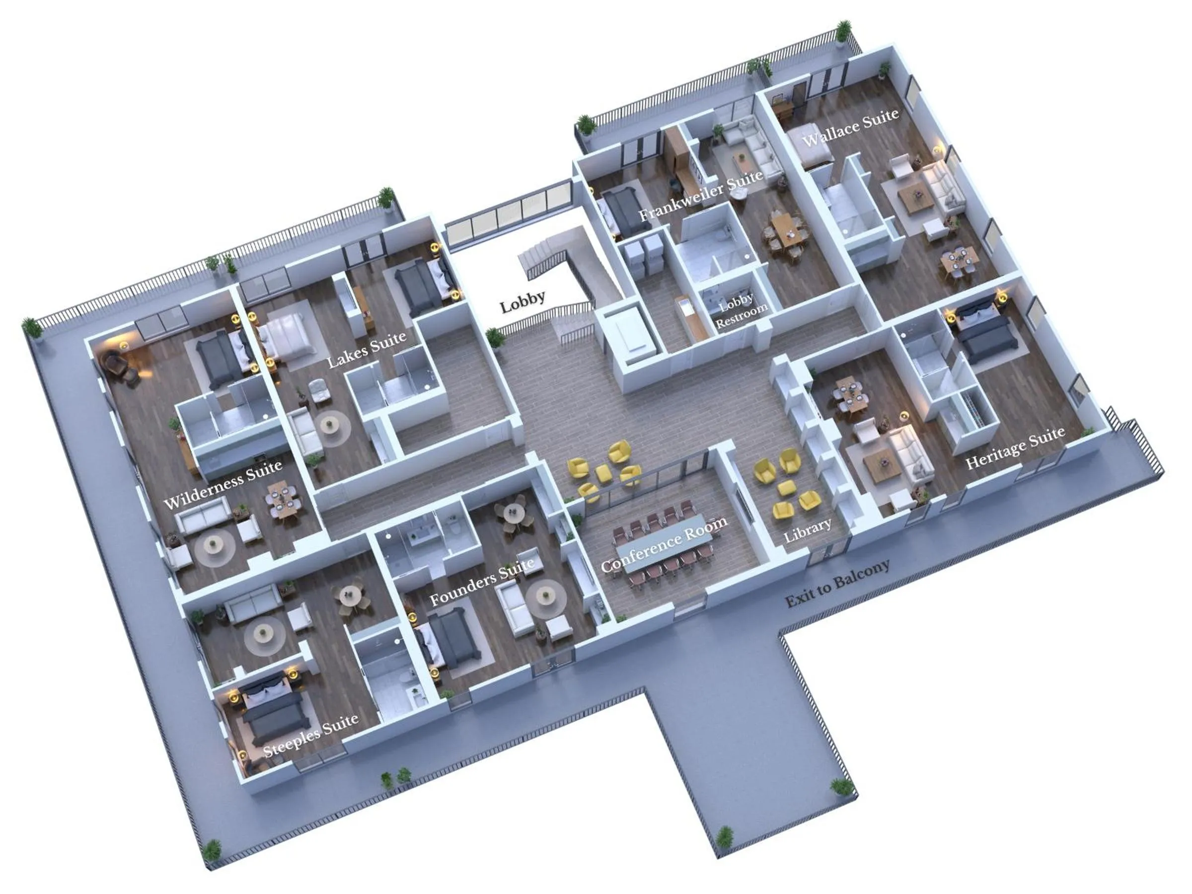Floor plan in The Flying Fifty Hotel, a Luxury Boutique Hotel