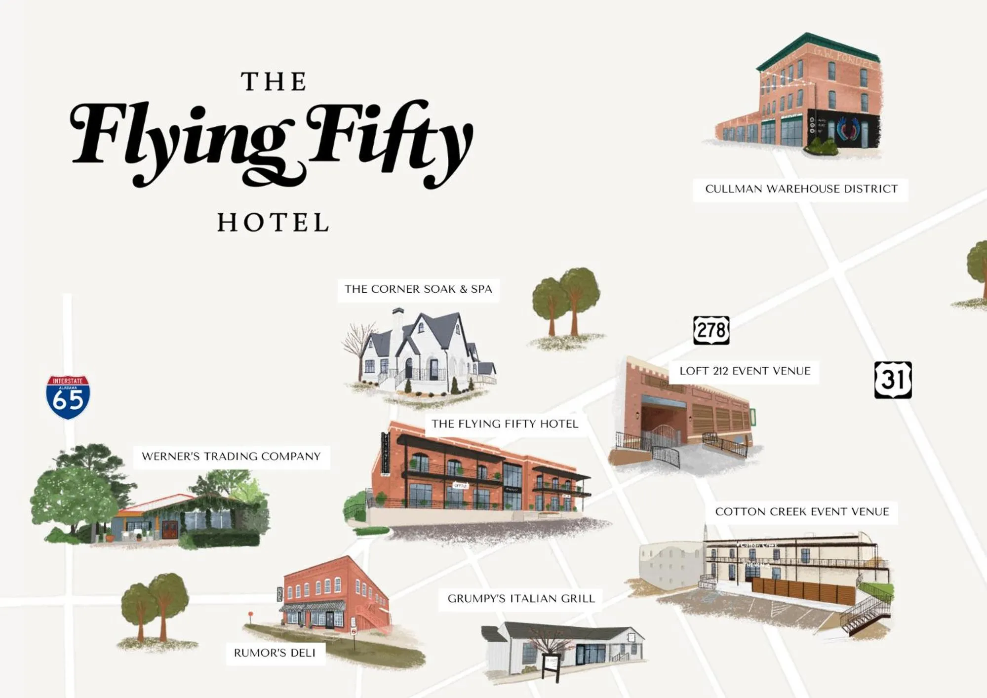 Location in The Flying Fifty Hotel, a Luxury Boutique Hotel
