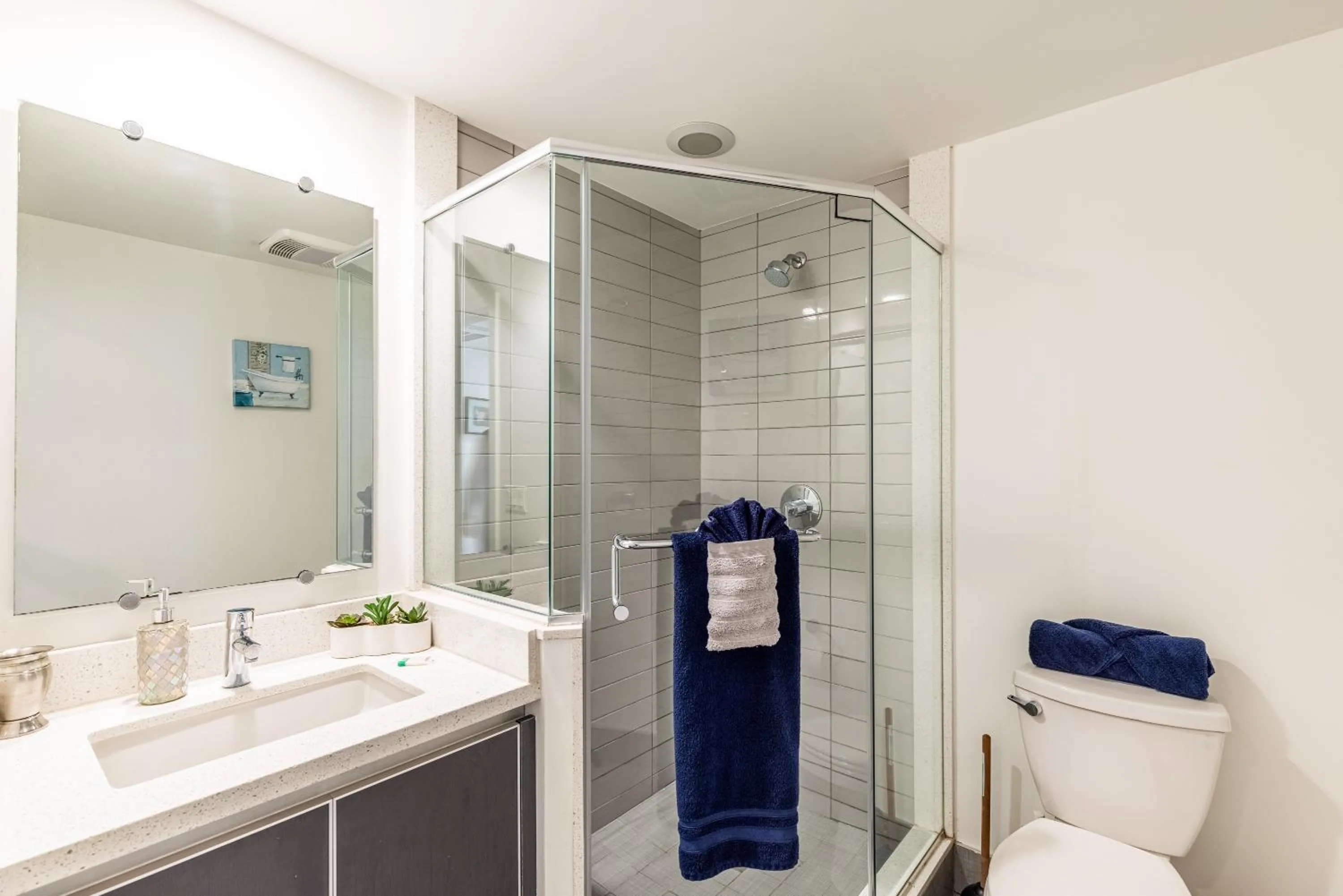 Shower in Hollywood Furnished Apartments