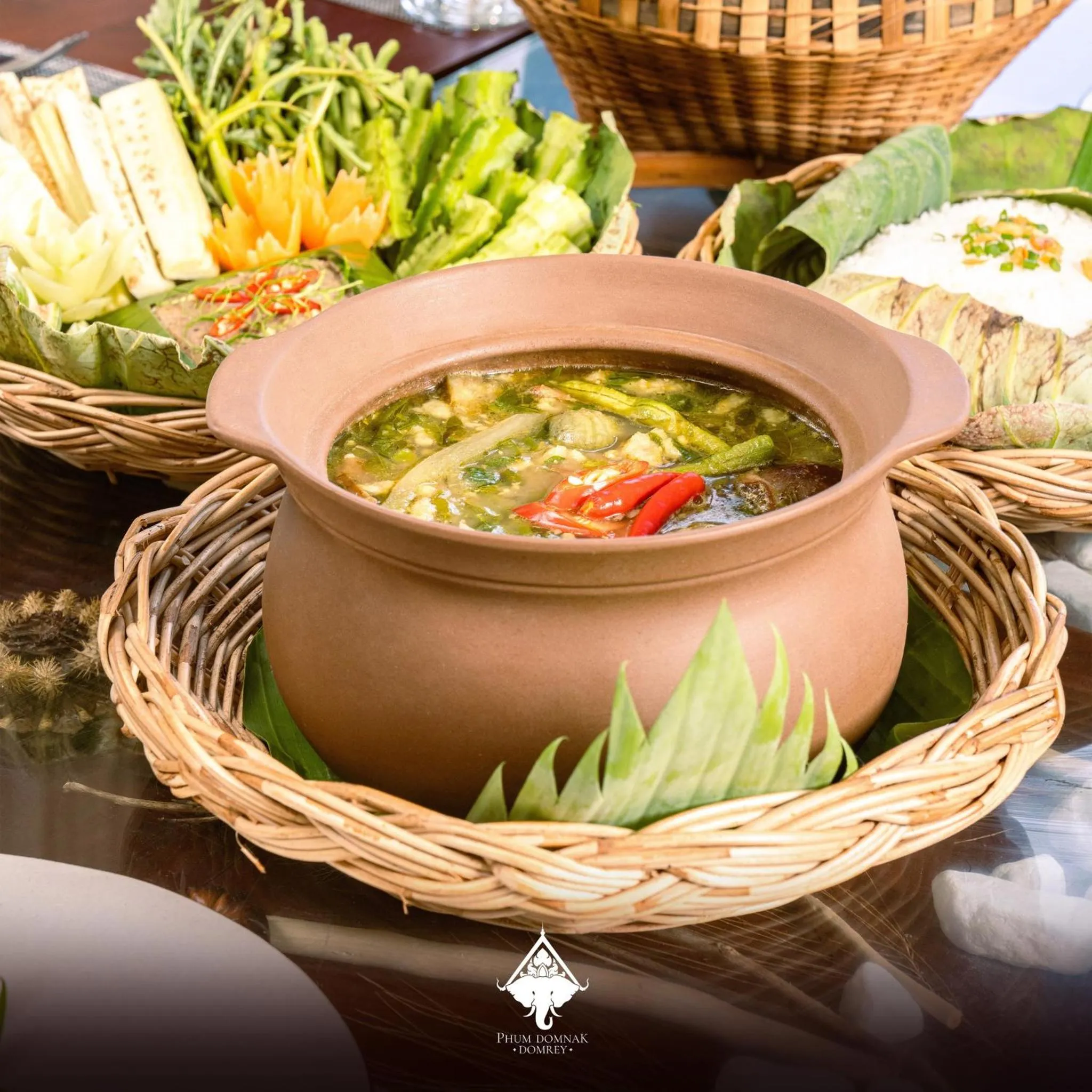 Dinner in Phum Domnak Domrey Resort