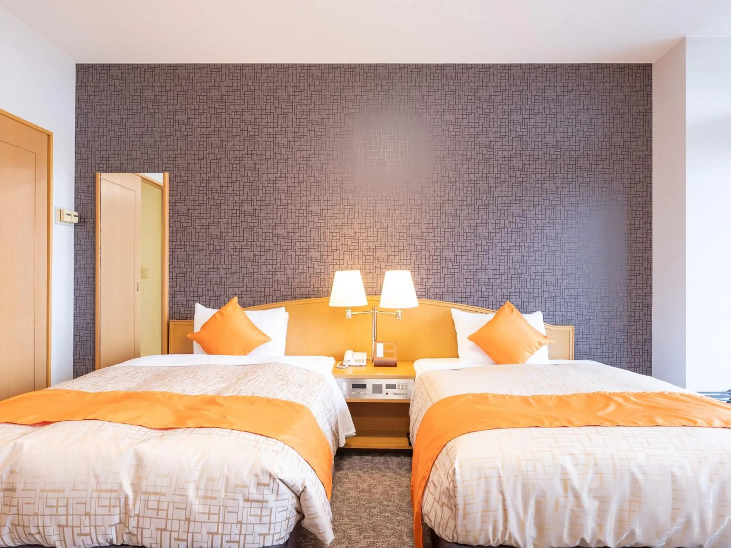 Bed in LiVEMAX Resort Upopoi Shiraoi Onsen Bed in LiVEMAX Resort Upopoi Shiraoi Onsen