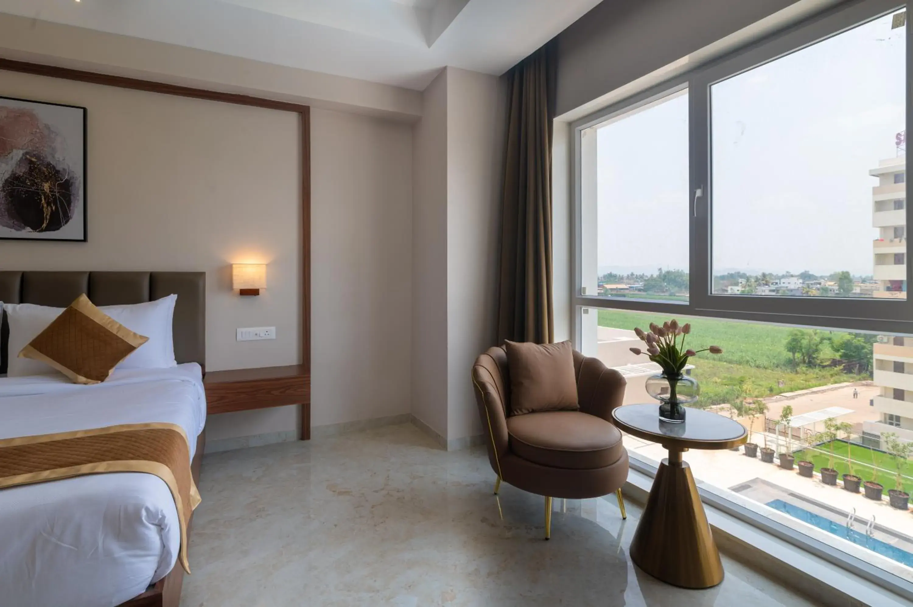 View (from property/room), Bed in VITS Satyajeet Karad View (from property/room), Bed in VITS Satyajeet Karad