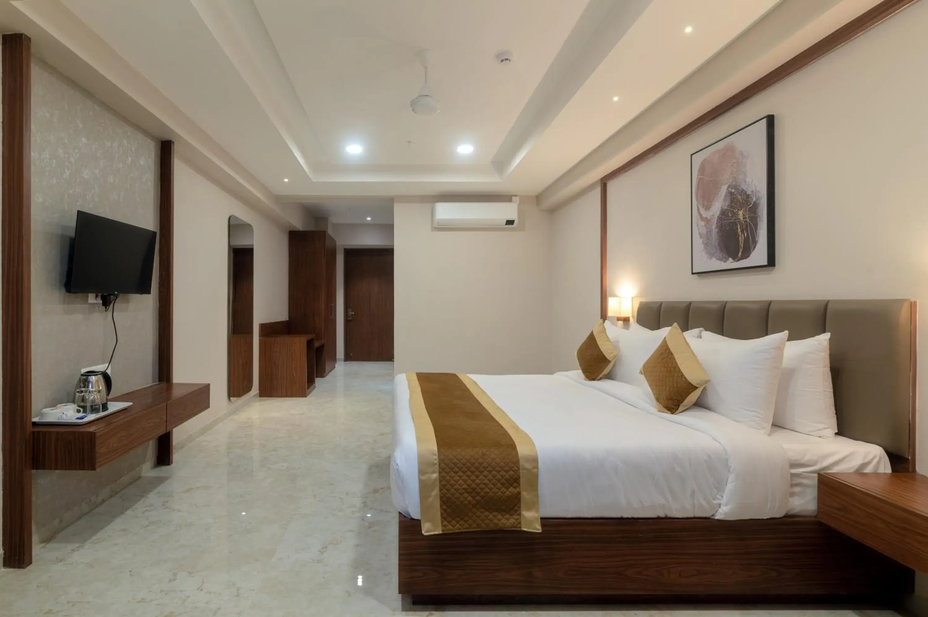 Bedroom, Bed in VITS Satyajeet Karad Bedroom, Bed in VITS Satyajeet Karad