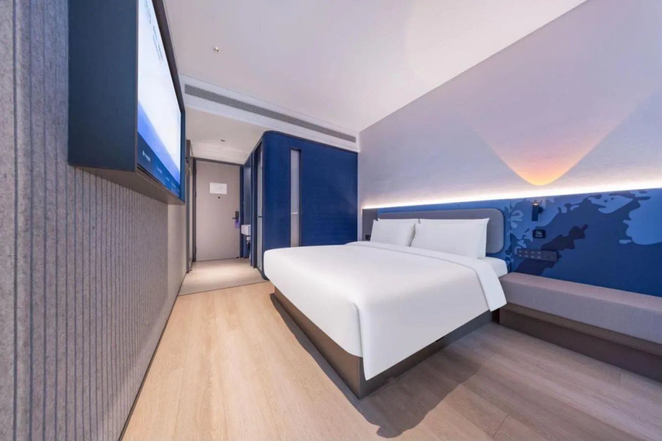 Bed in Atour Light Hotel Shanghai Daning International Shibei High-tech Park
