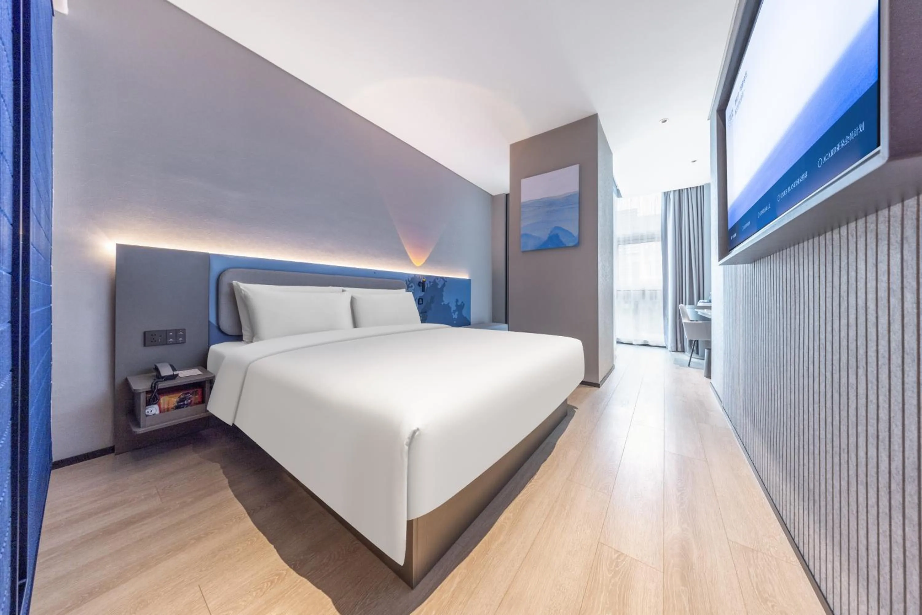 Bed in Atour Light Hotel Shanghai Daning International Shibei High-tech Park