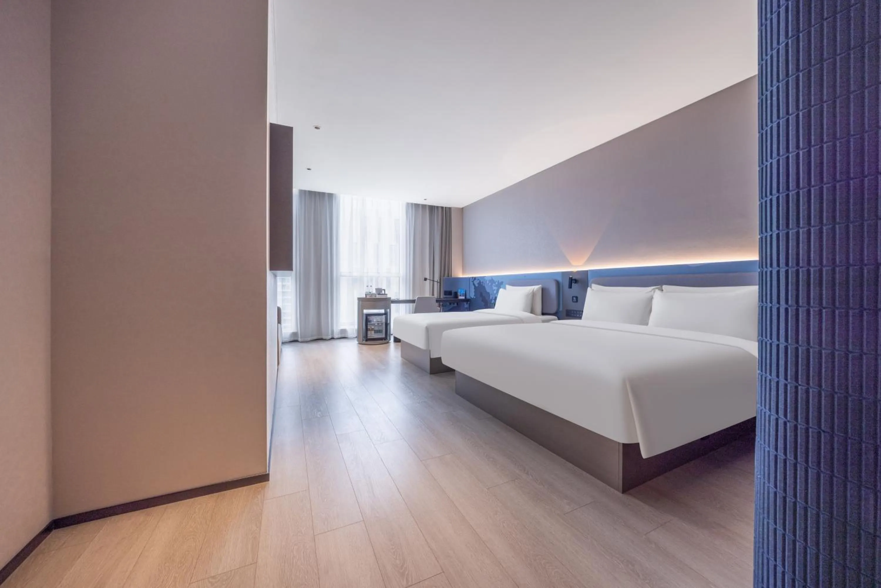 Bed in Atour Light Hotel Shanghai Daning International Shibei High-tech Park