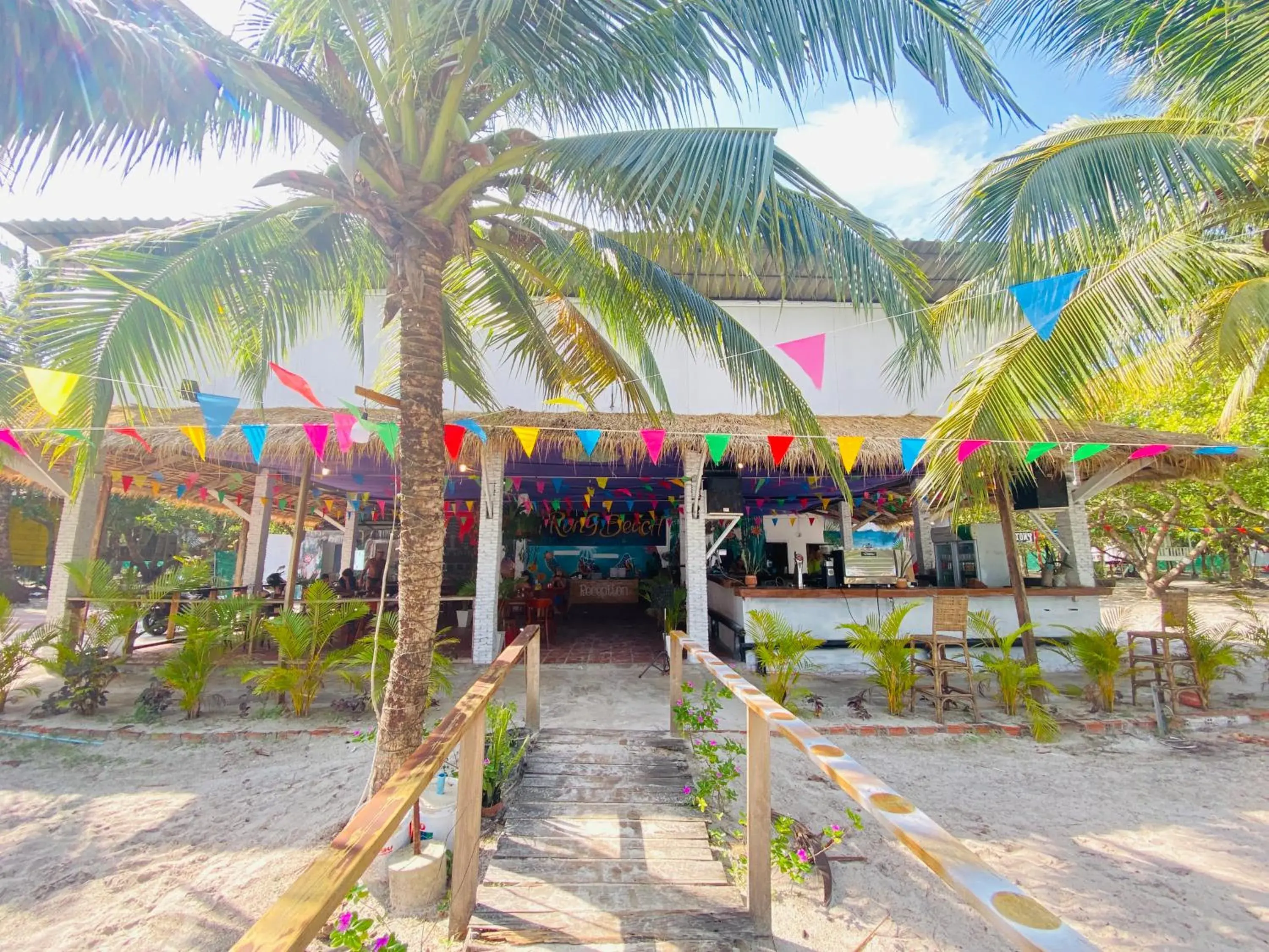 Bird's eye view in Koh Rong Beach Hostel and Bungalows Bird's eye view in Koh Rong Beach Hostel and Bungalows