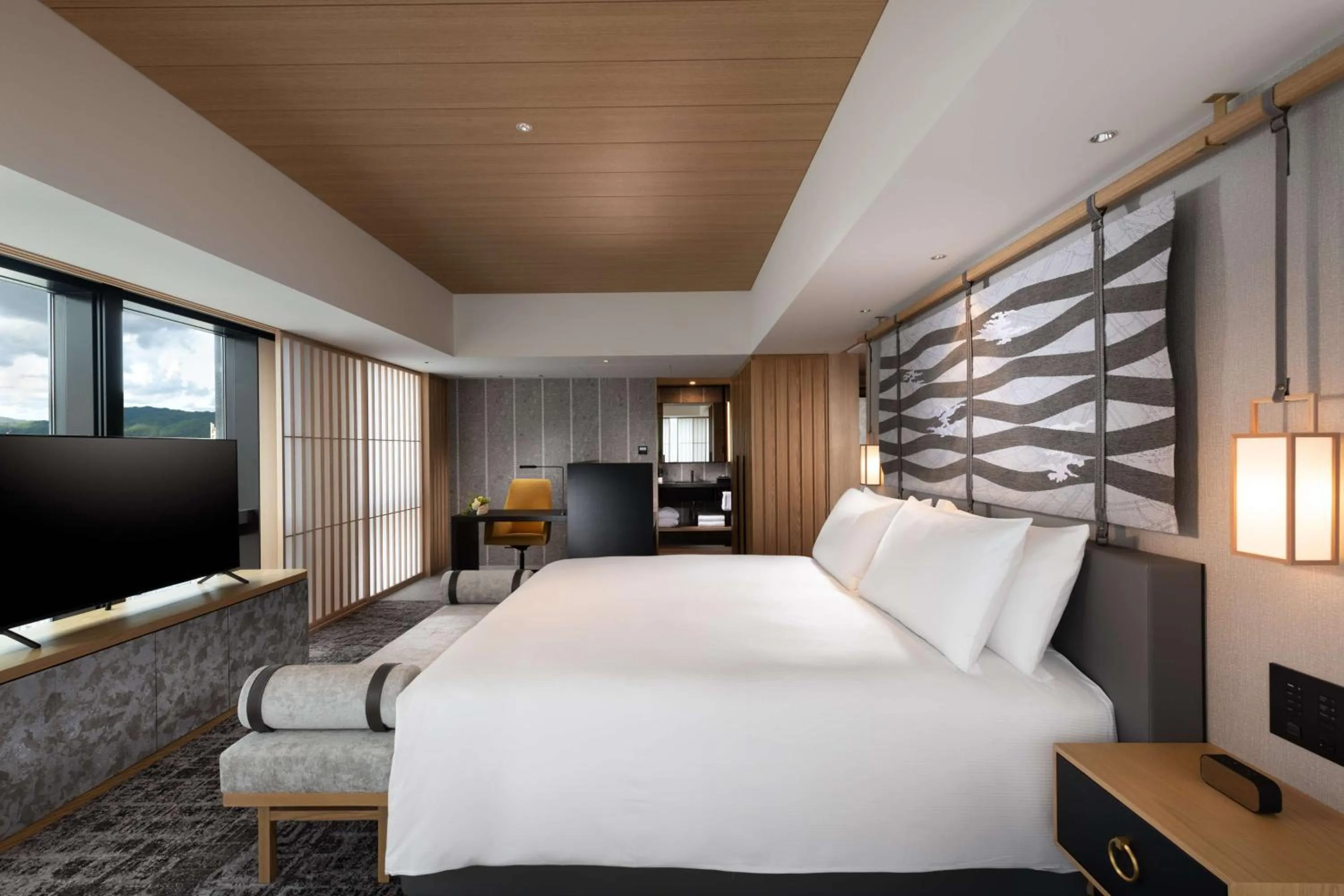 Bed in Hilton Kyoto