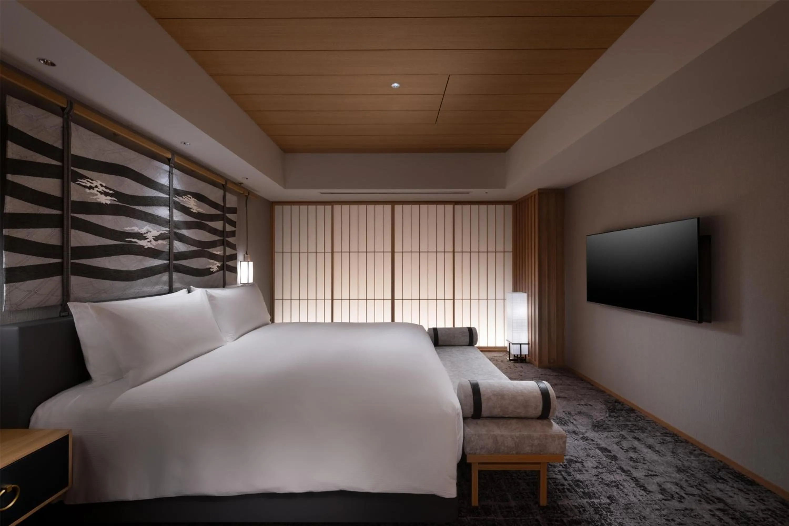 Bed in Hilton Kyoto