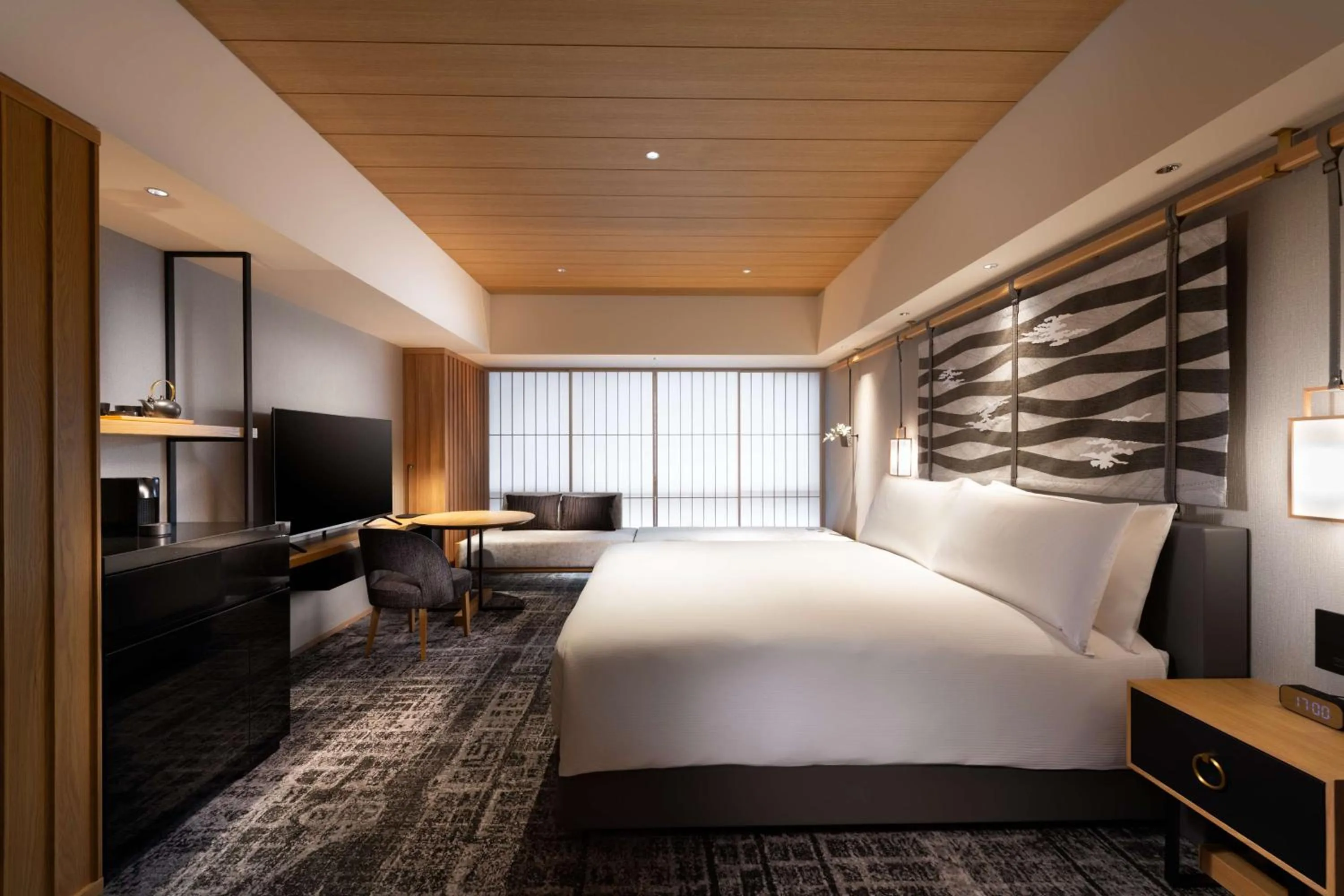 Bed in Hilton Kyoto
