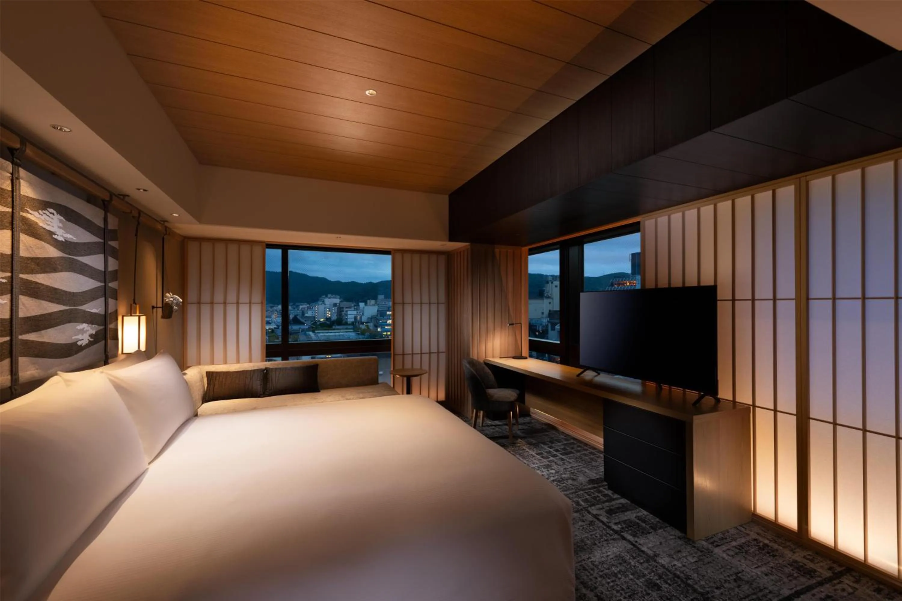 Bed in Hilton Kyoto