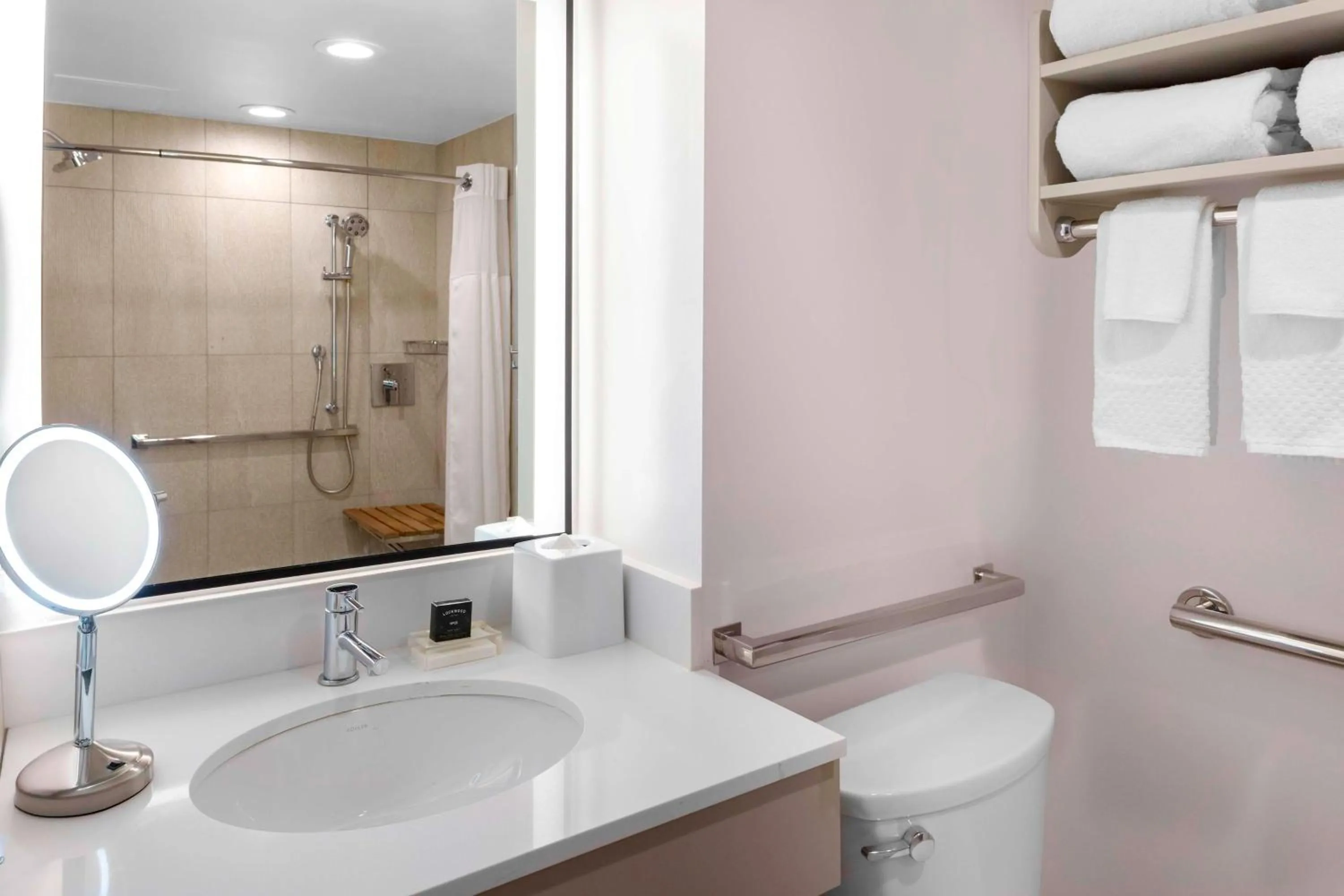 Bathroom in The Ellie Beach Resort Myrtle Beach, Tapestry By Hilton