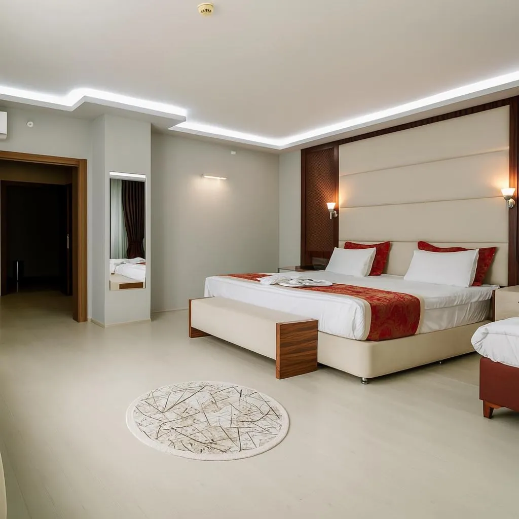 Bedroom, Bed in Cevaher Hotel & Suıtes