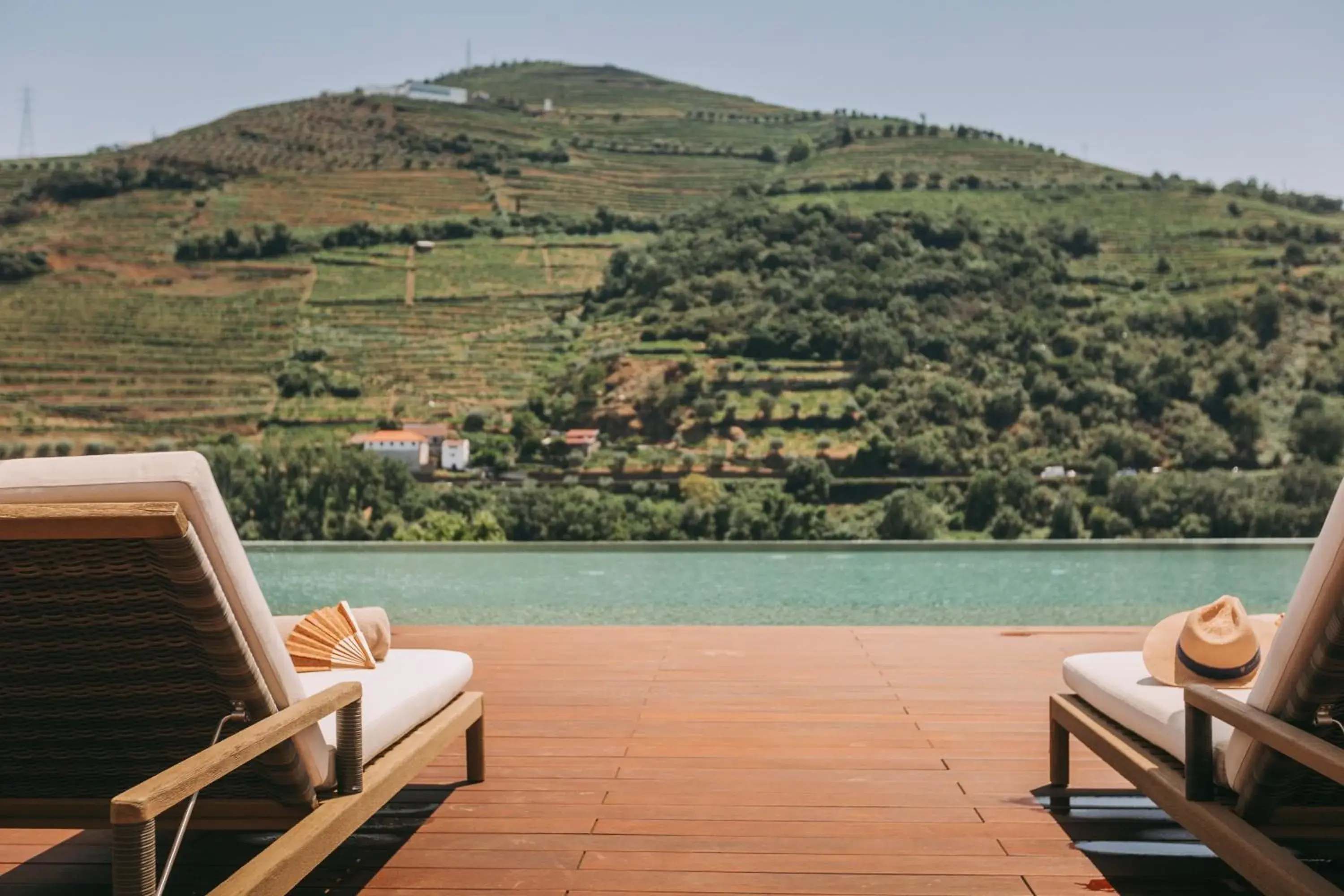 Pool view in Torel Quinta da Vacaria - Douro Valley Pool view in Torel Quinta da Vacaria - Douro Valley