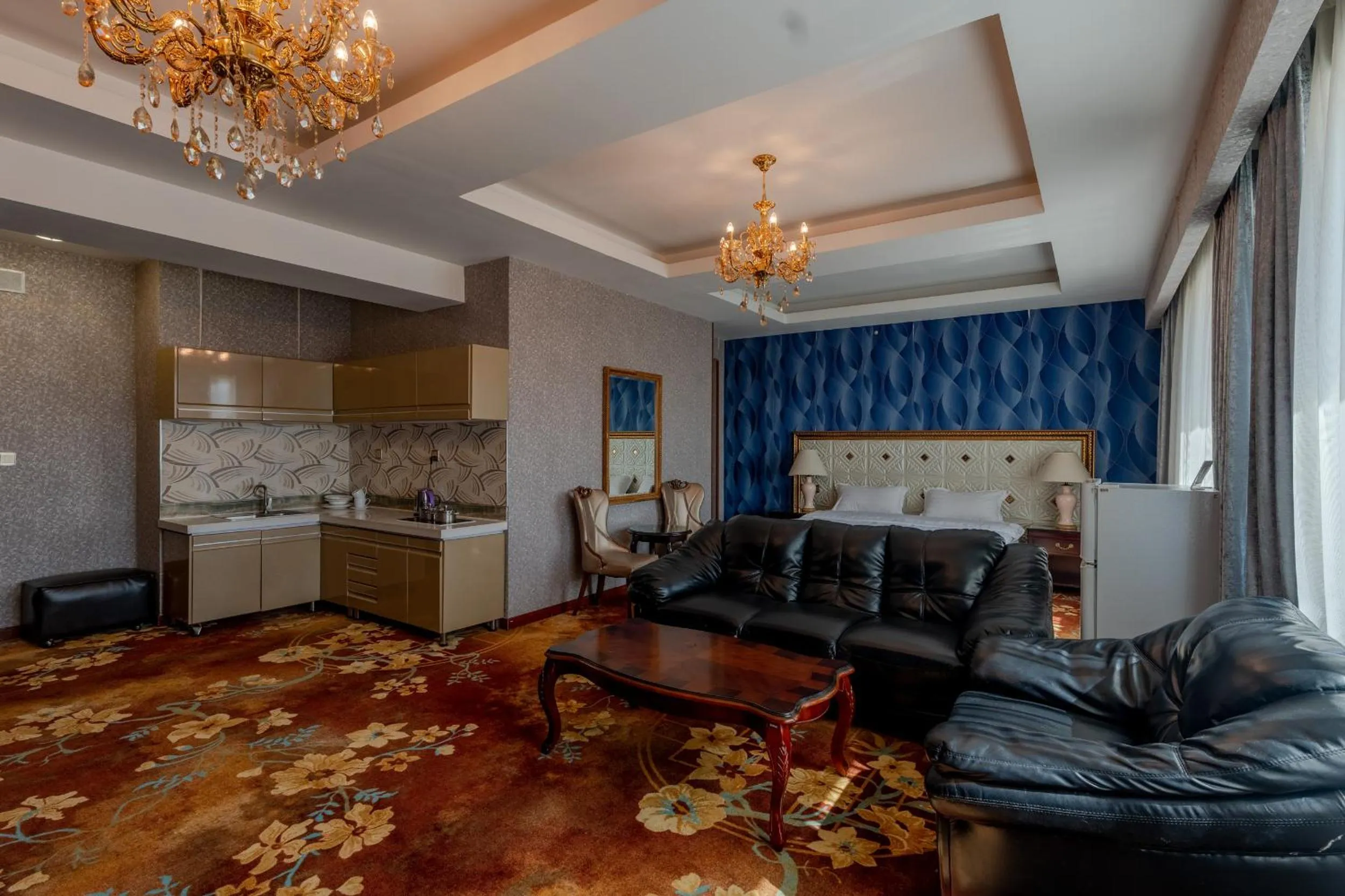 Kitchen or kitchenette in Amar Hotel Ulaanbaatar live