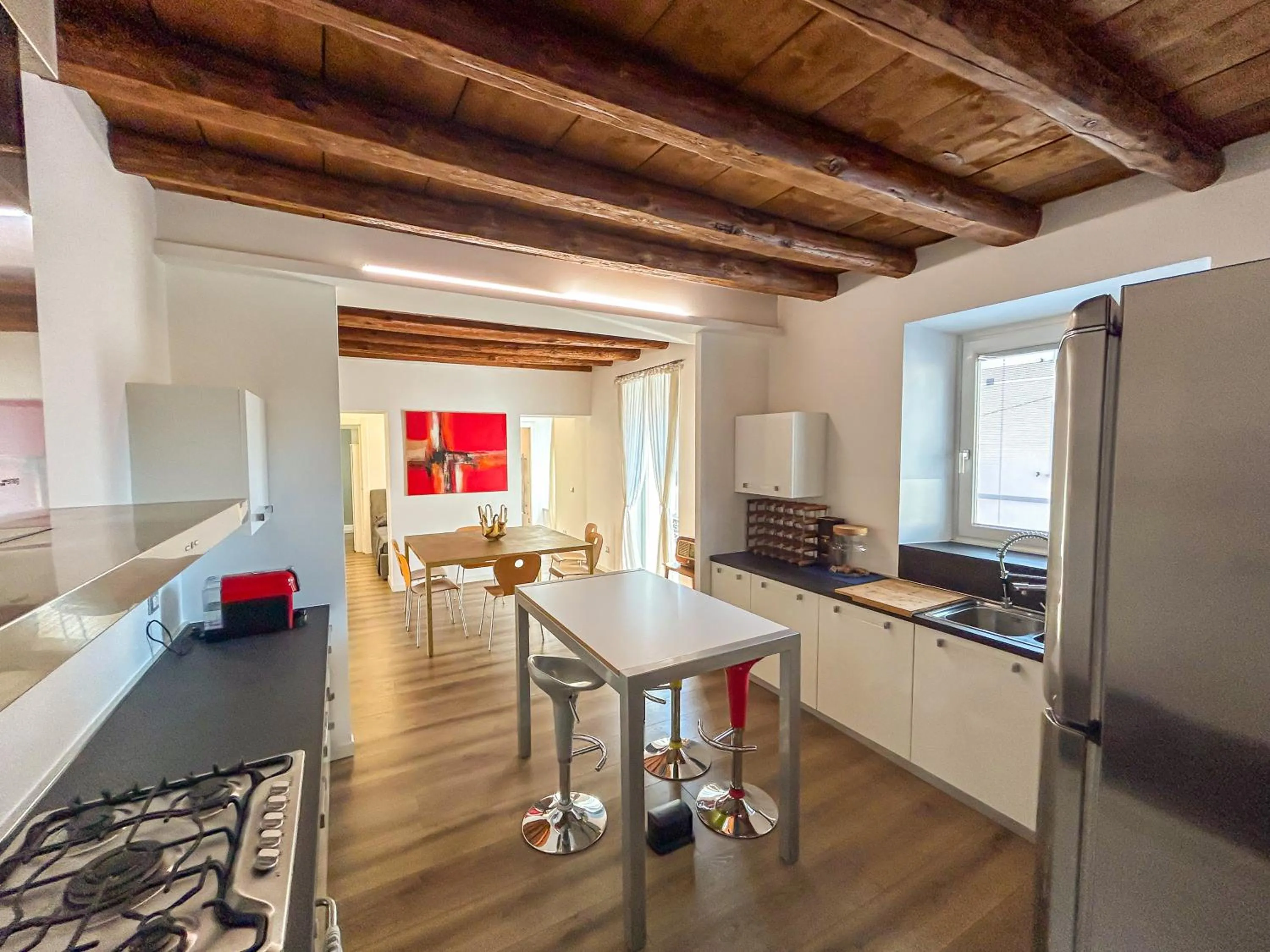 Kitchen or kitchenette in Suite & Charme in un palazzo storico di Bergamo