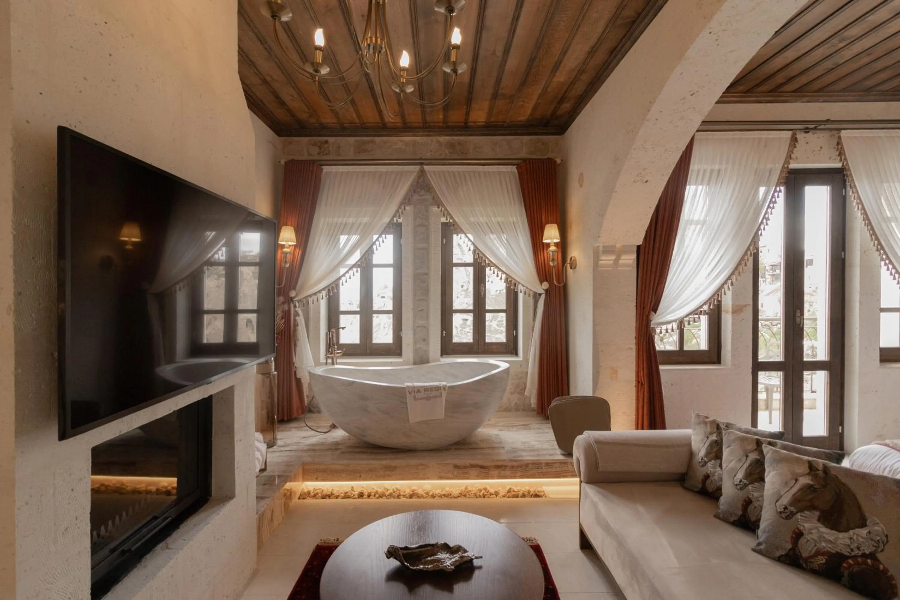 Bed in Via Regia Cappadocia Hotel