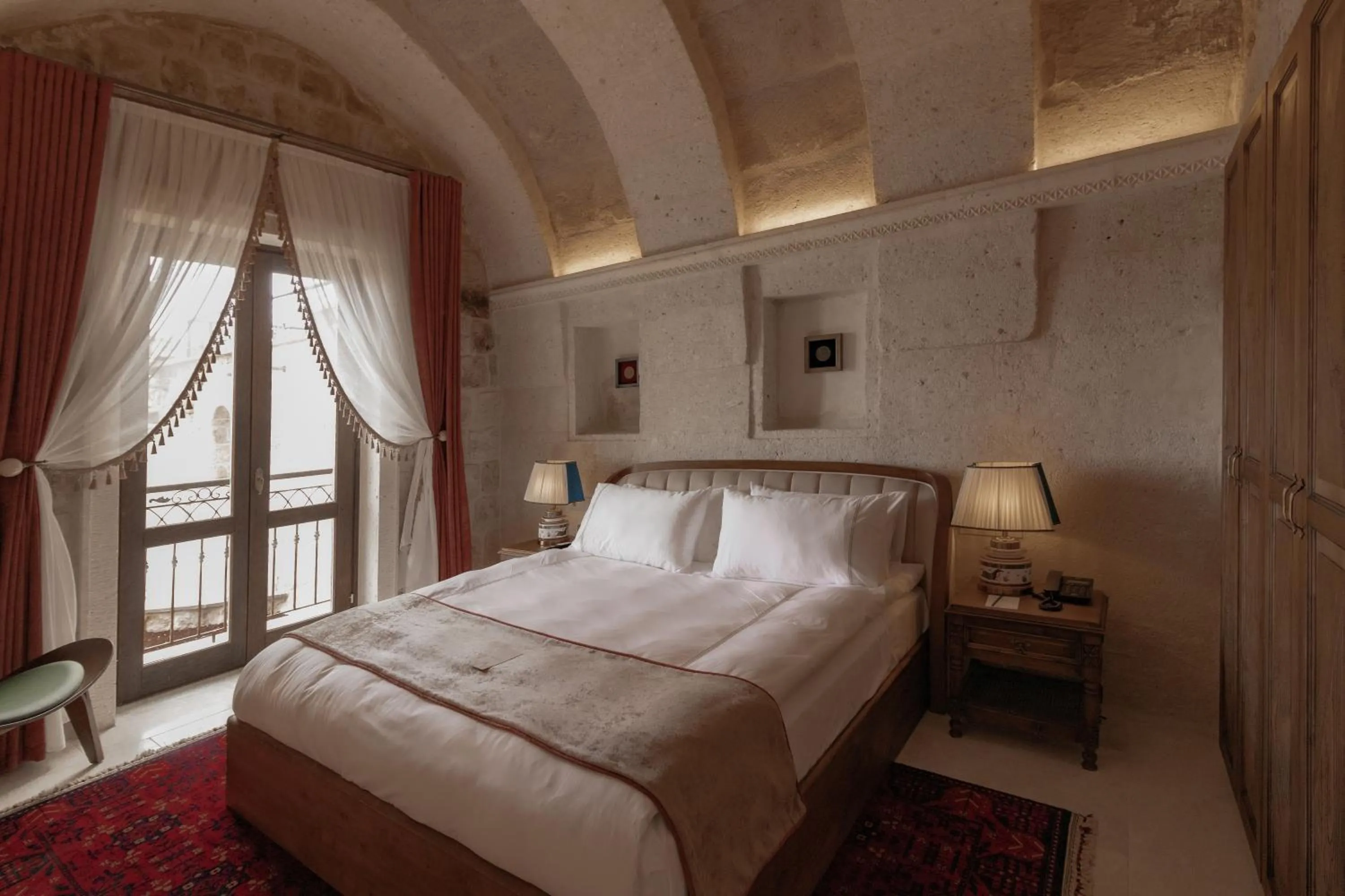 Bed in Via Regia Cappadocia Hotel