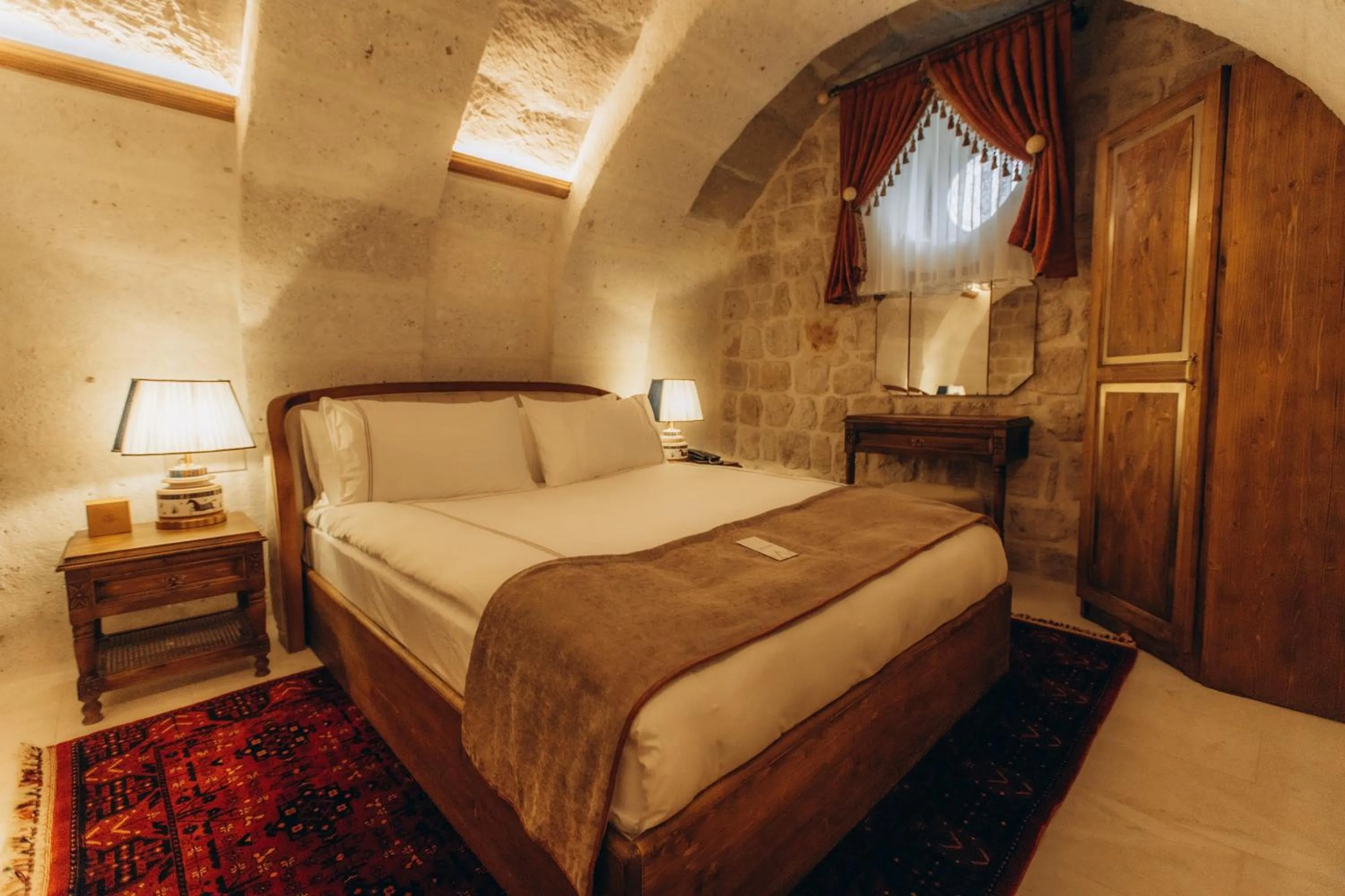 Bed in Via Regia Cappadocia Hotel