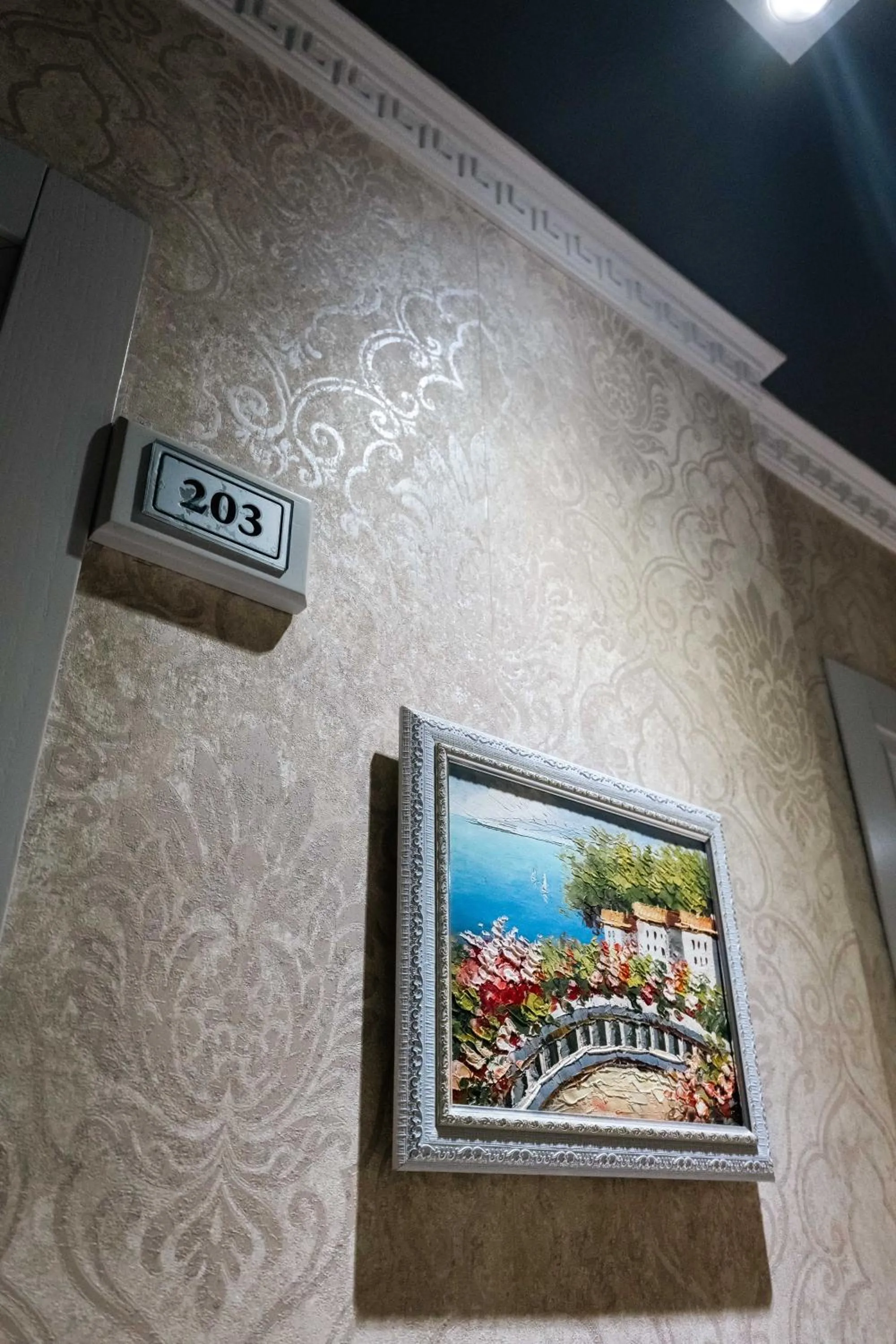 Decorative detail in Hotel Aria