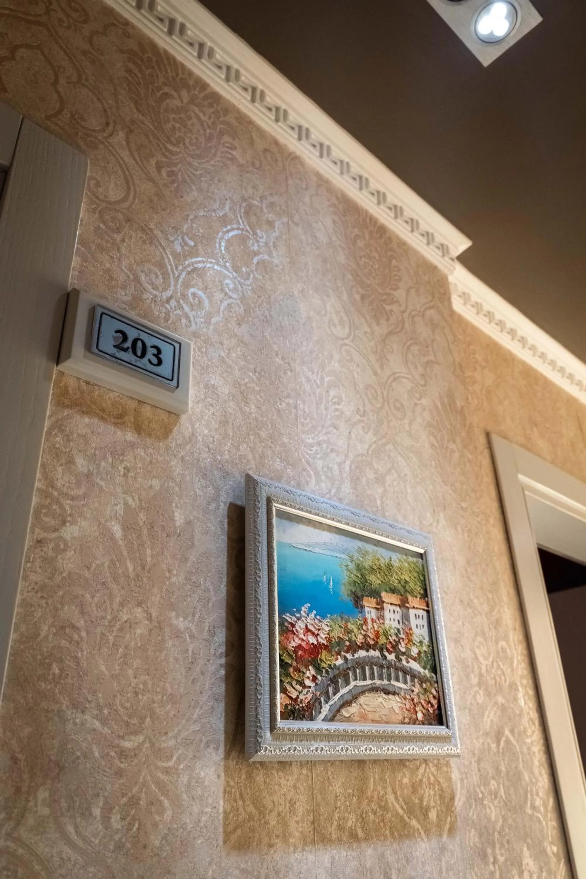 Decorative detail in Hotel Aria