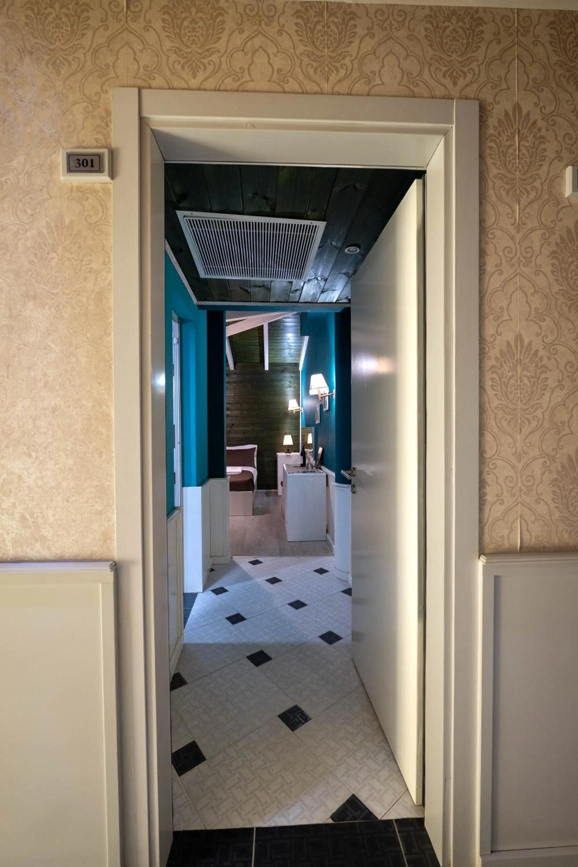 Decorative detail in Hotel Aria