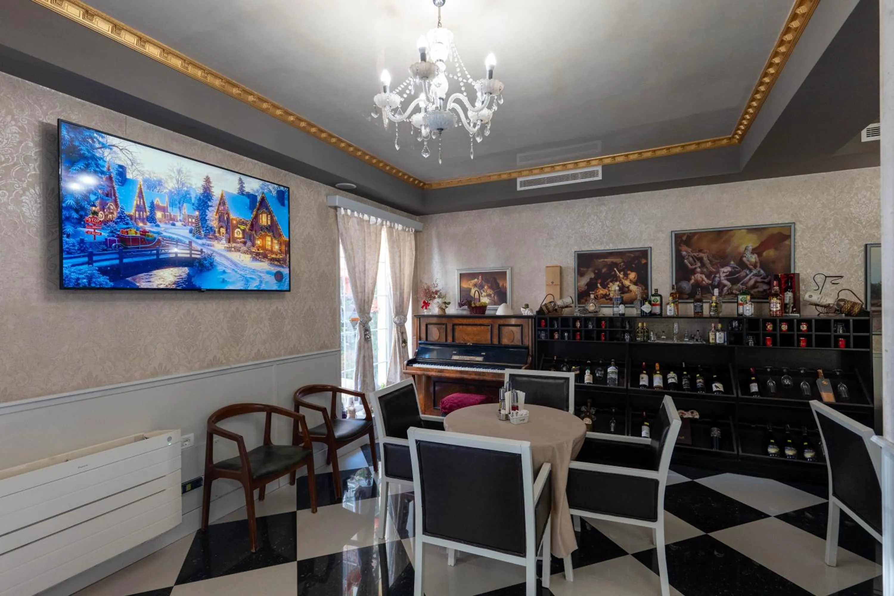 Seating area in Hotel Aria