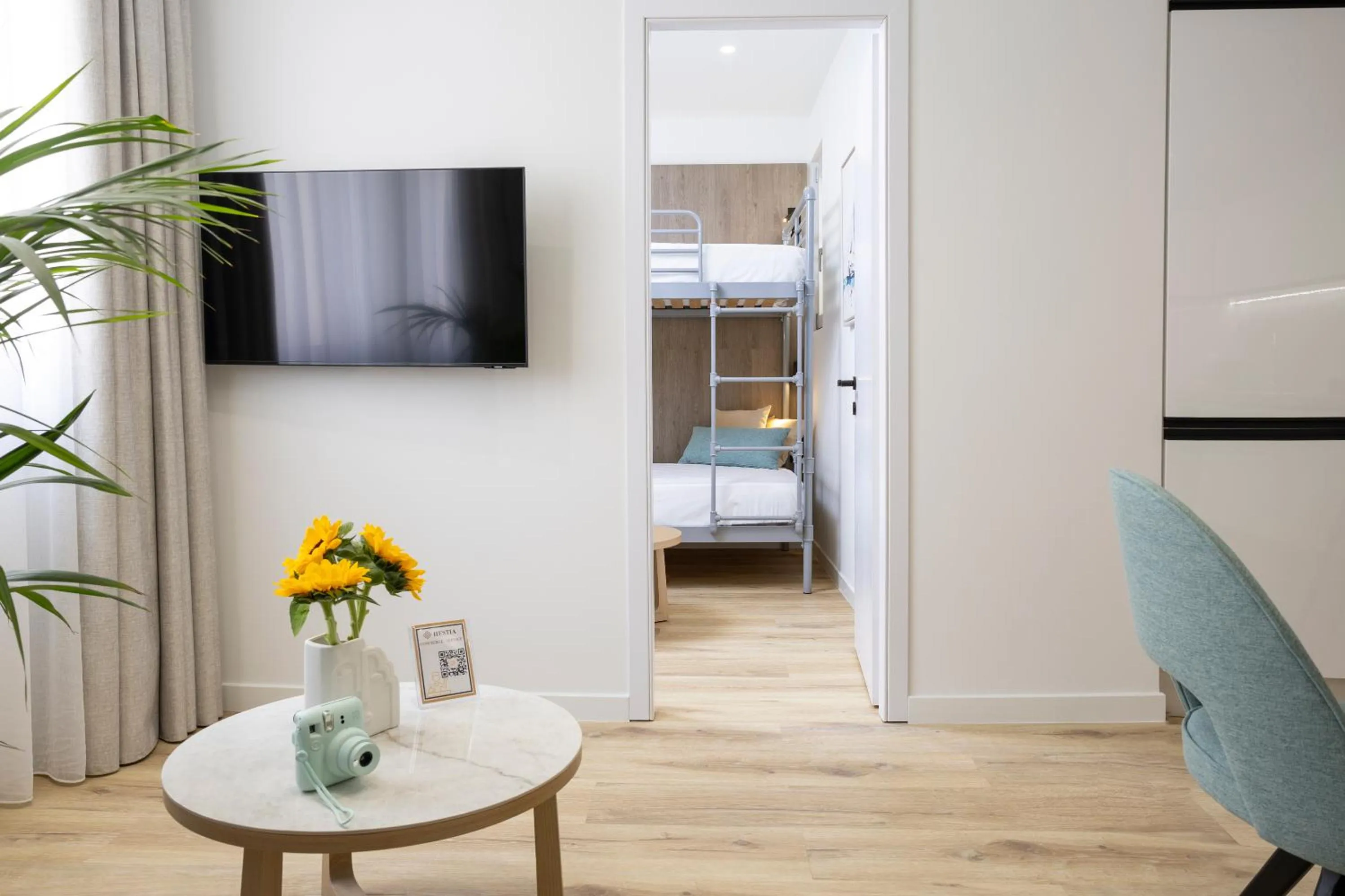 Seating area, Bed in Hestia - Asklipiou 9