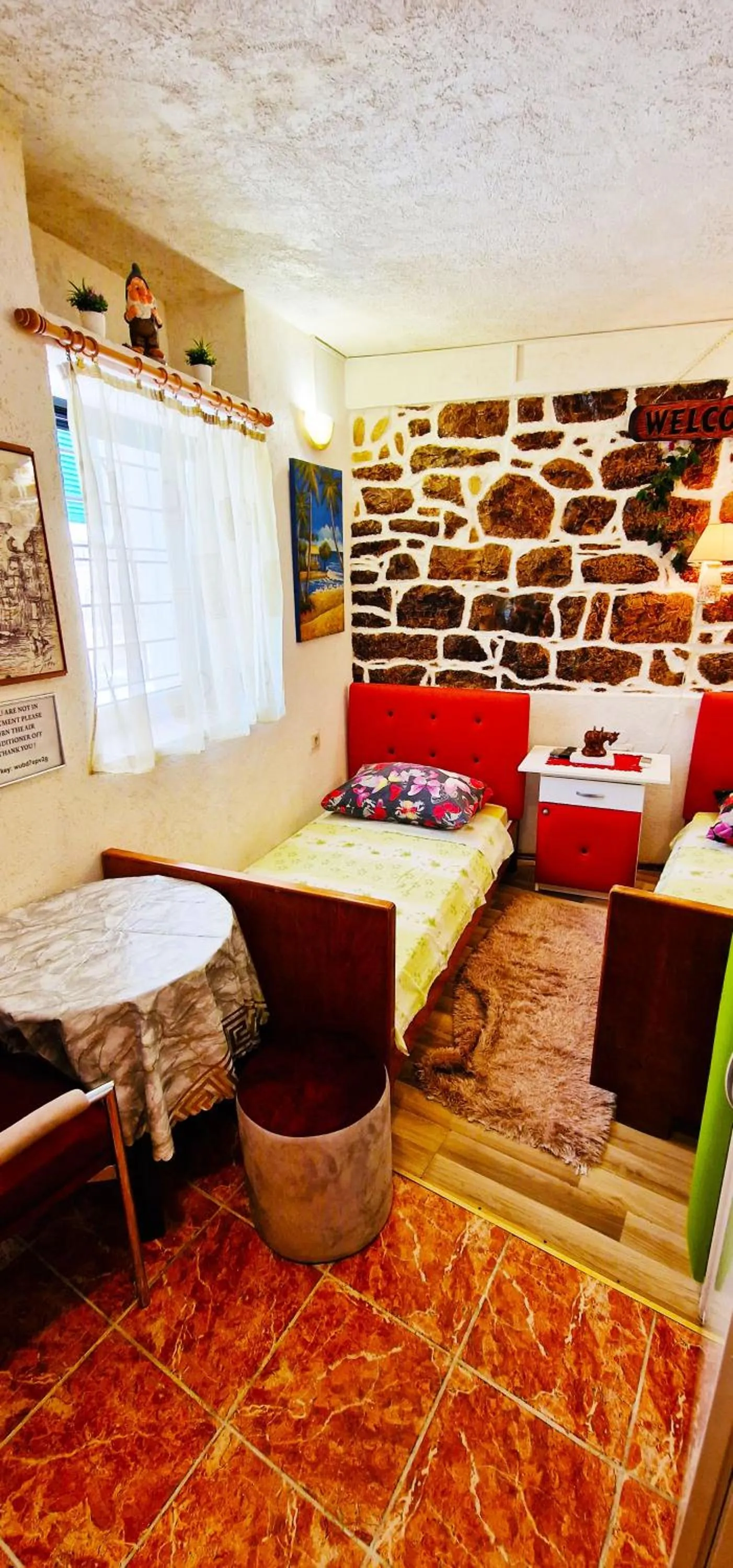 Seating area in Croparadise Hostel