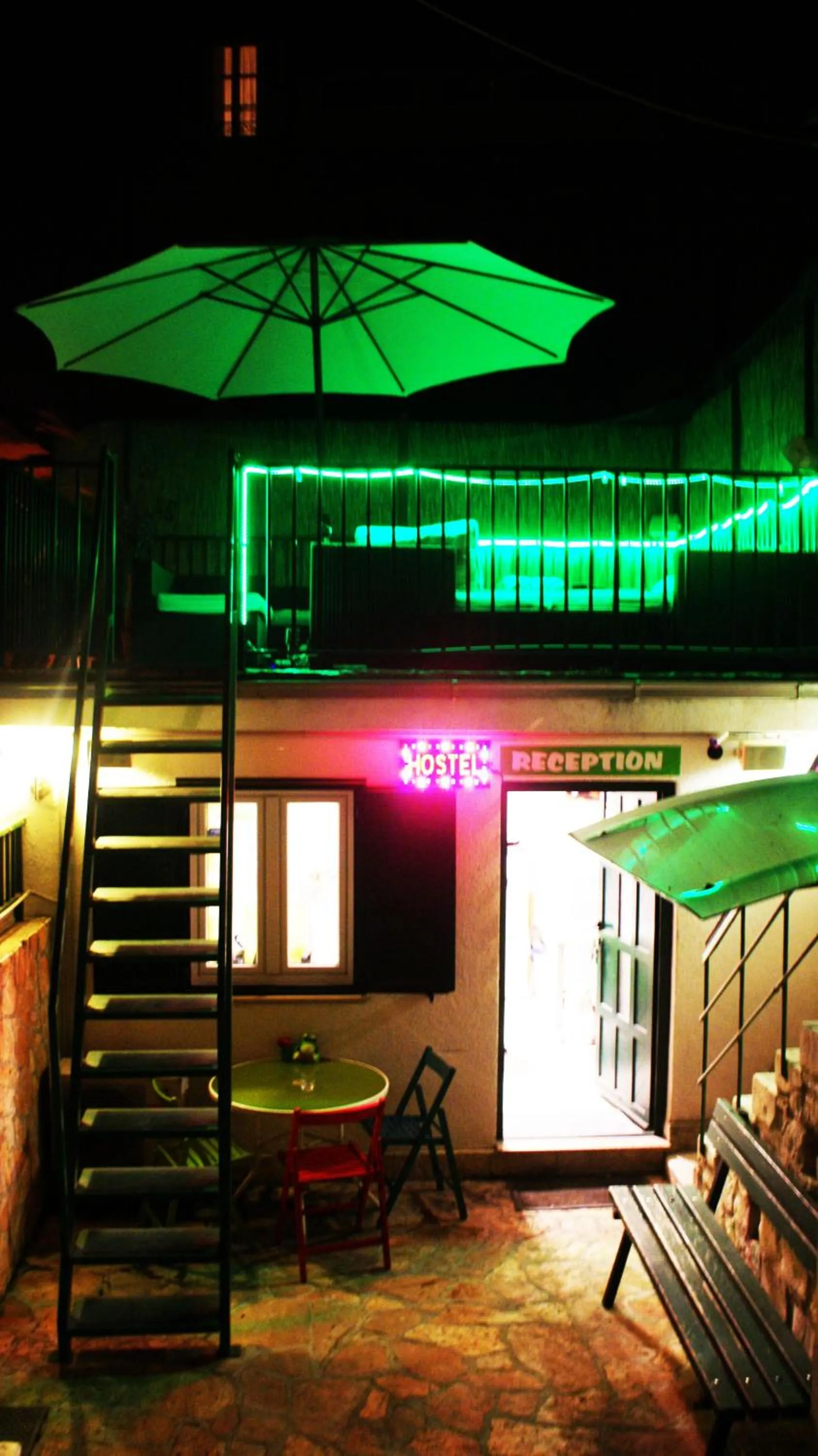 Balcony/Terrace in Croparadise Hostel